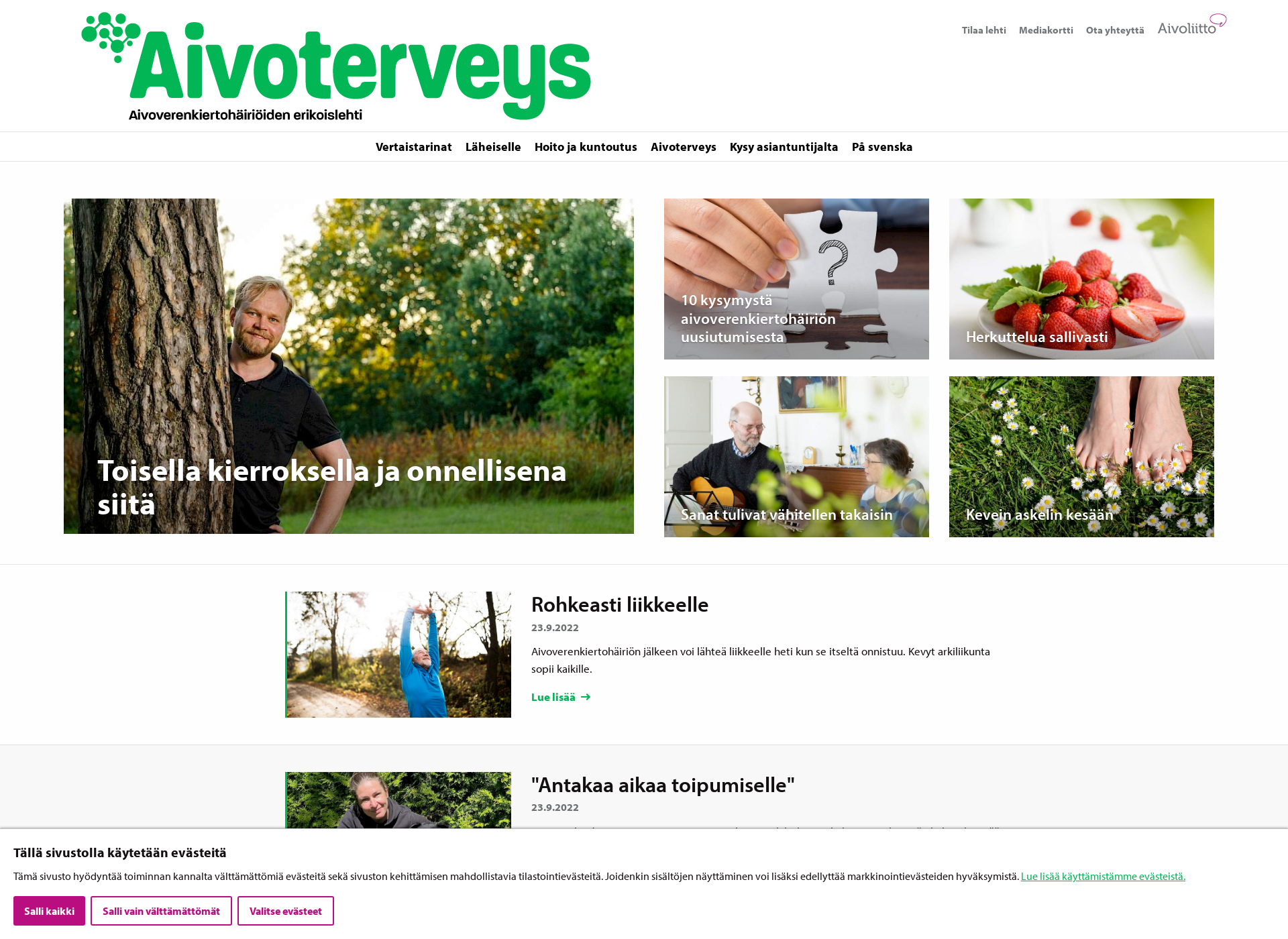 Screenshot for aivoterveys-lehti.fi