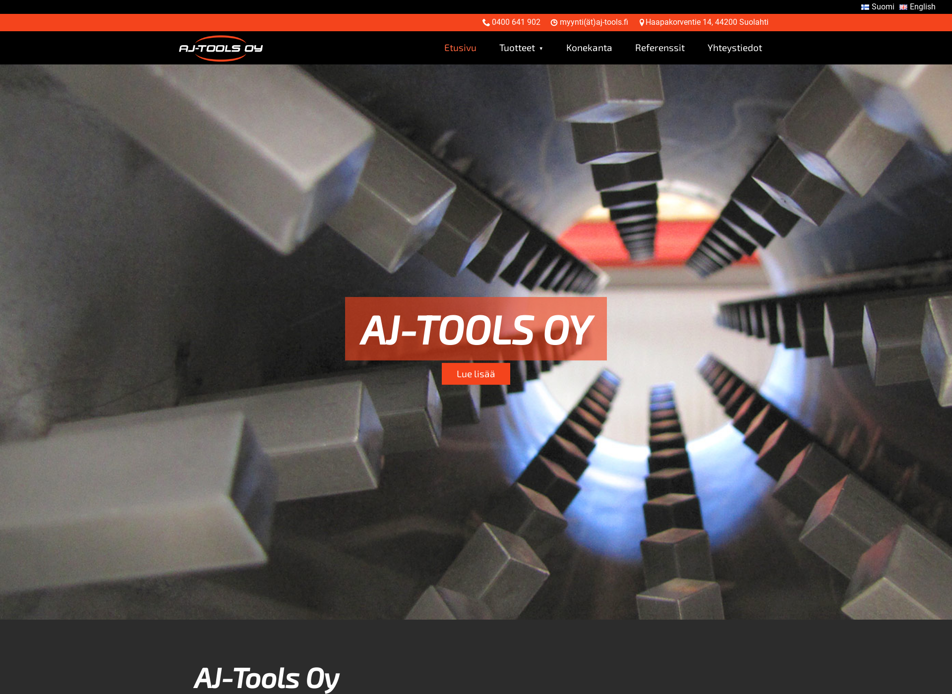 Screenshot for aj-tools.fi