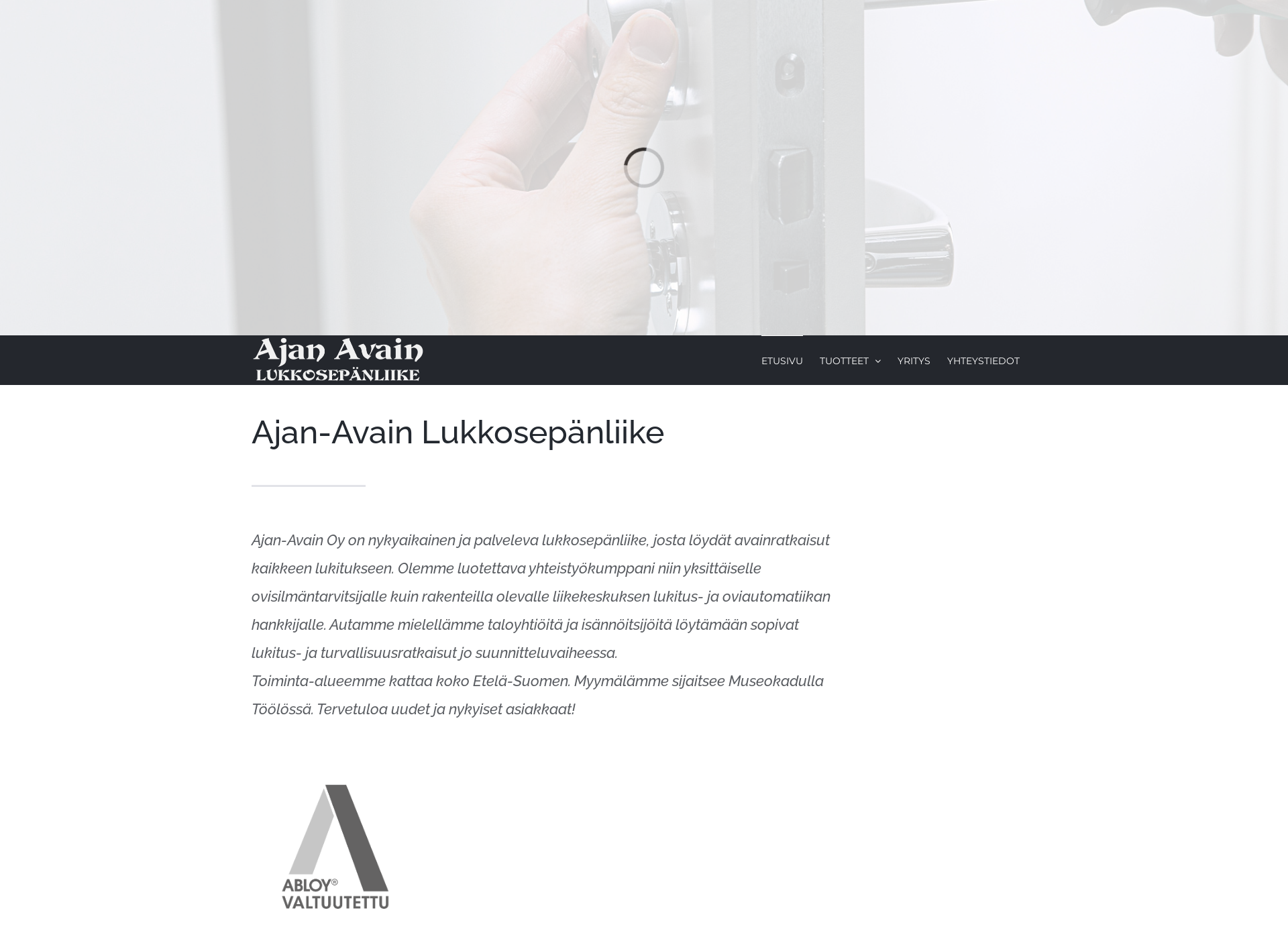 Screenshot for ajan-avain.fi