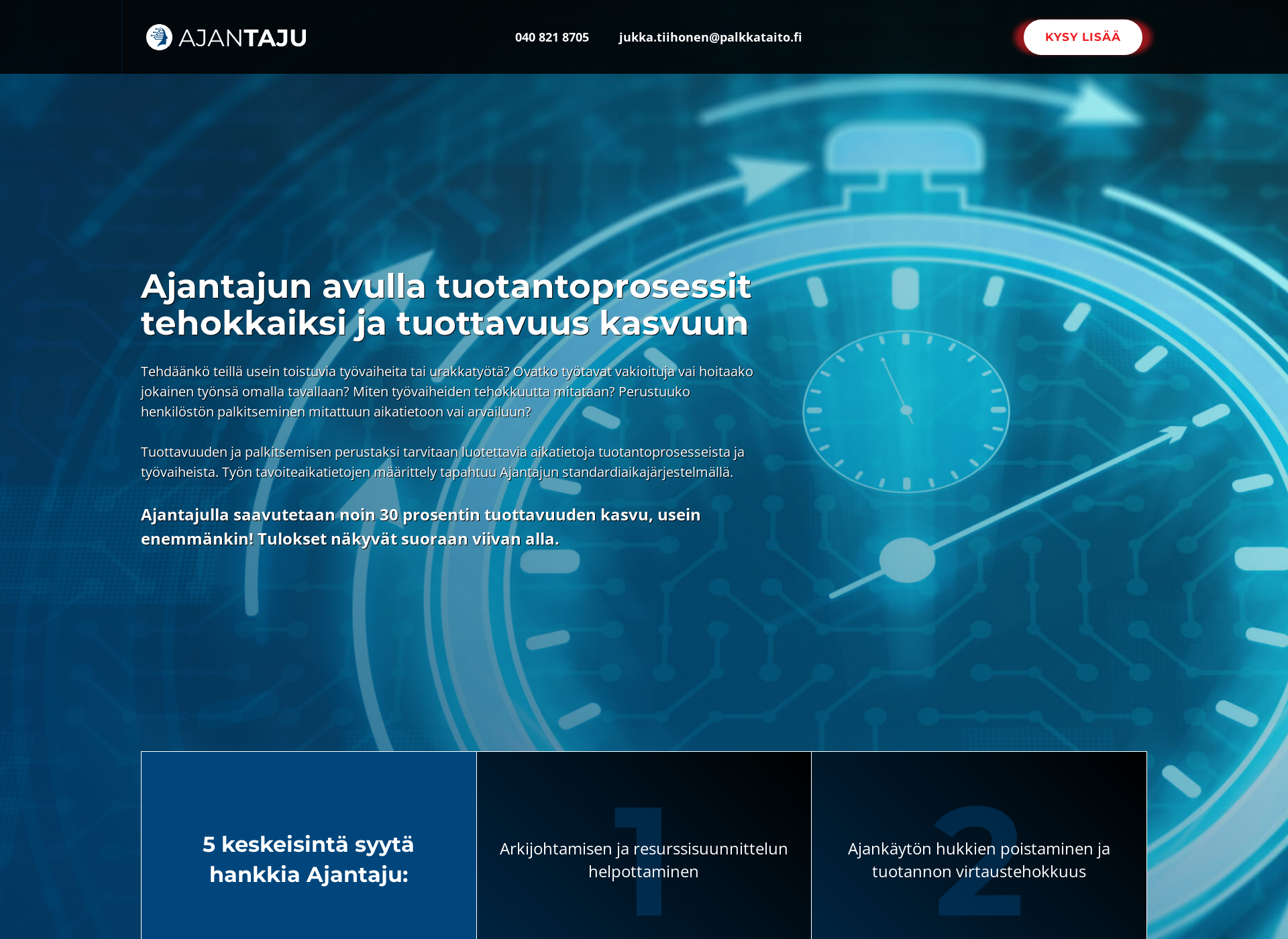 Screenshot for ajantaju.fi