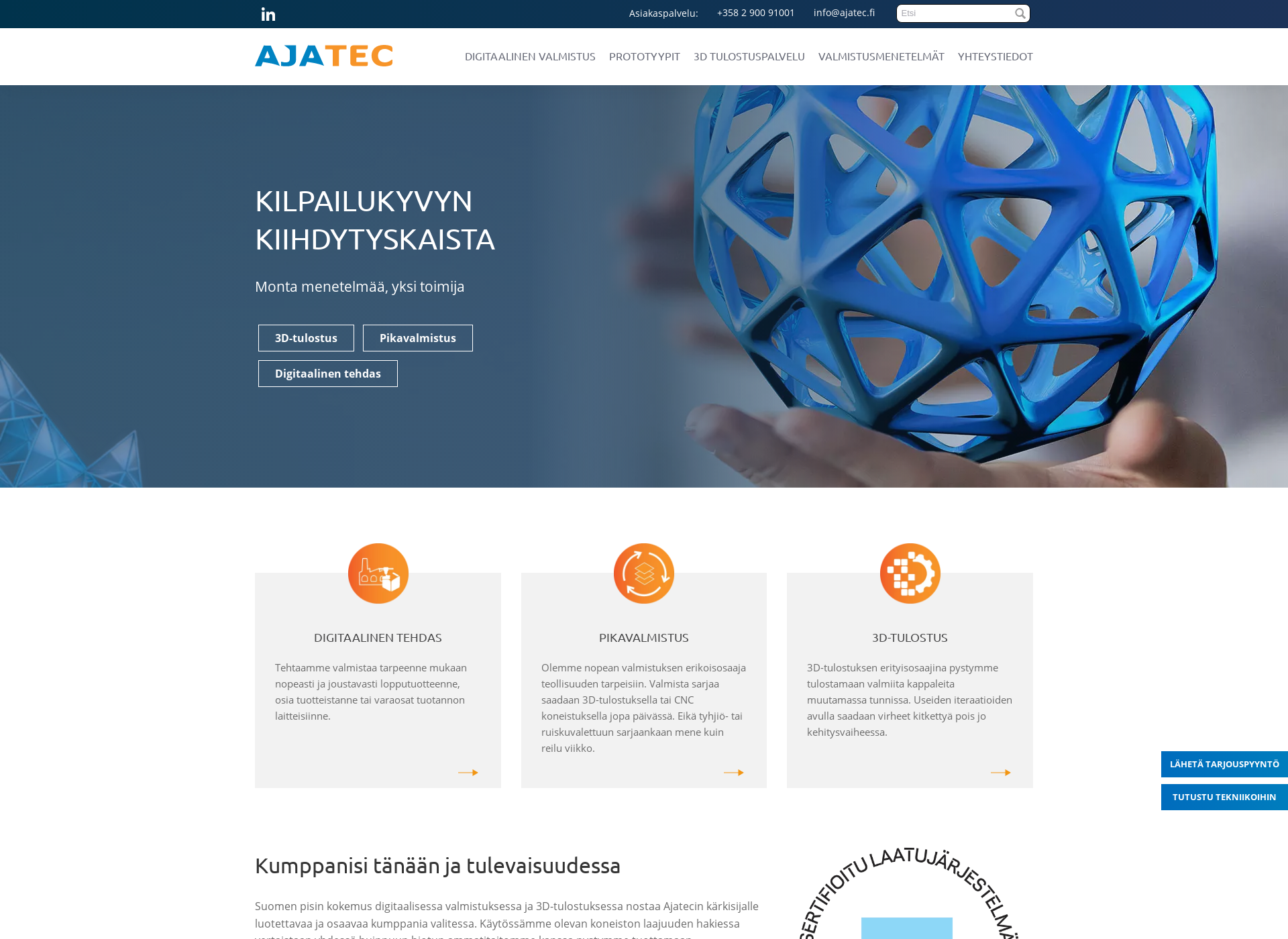 Screenshot for ajatec.fi