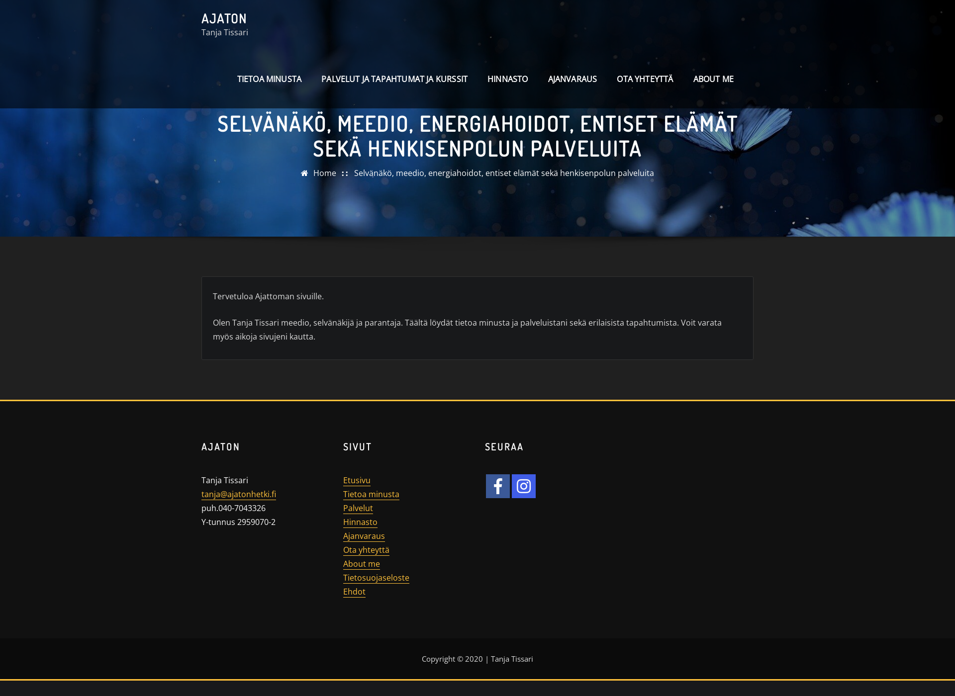 Skärmdump för ajatonhetki.fi