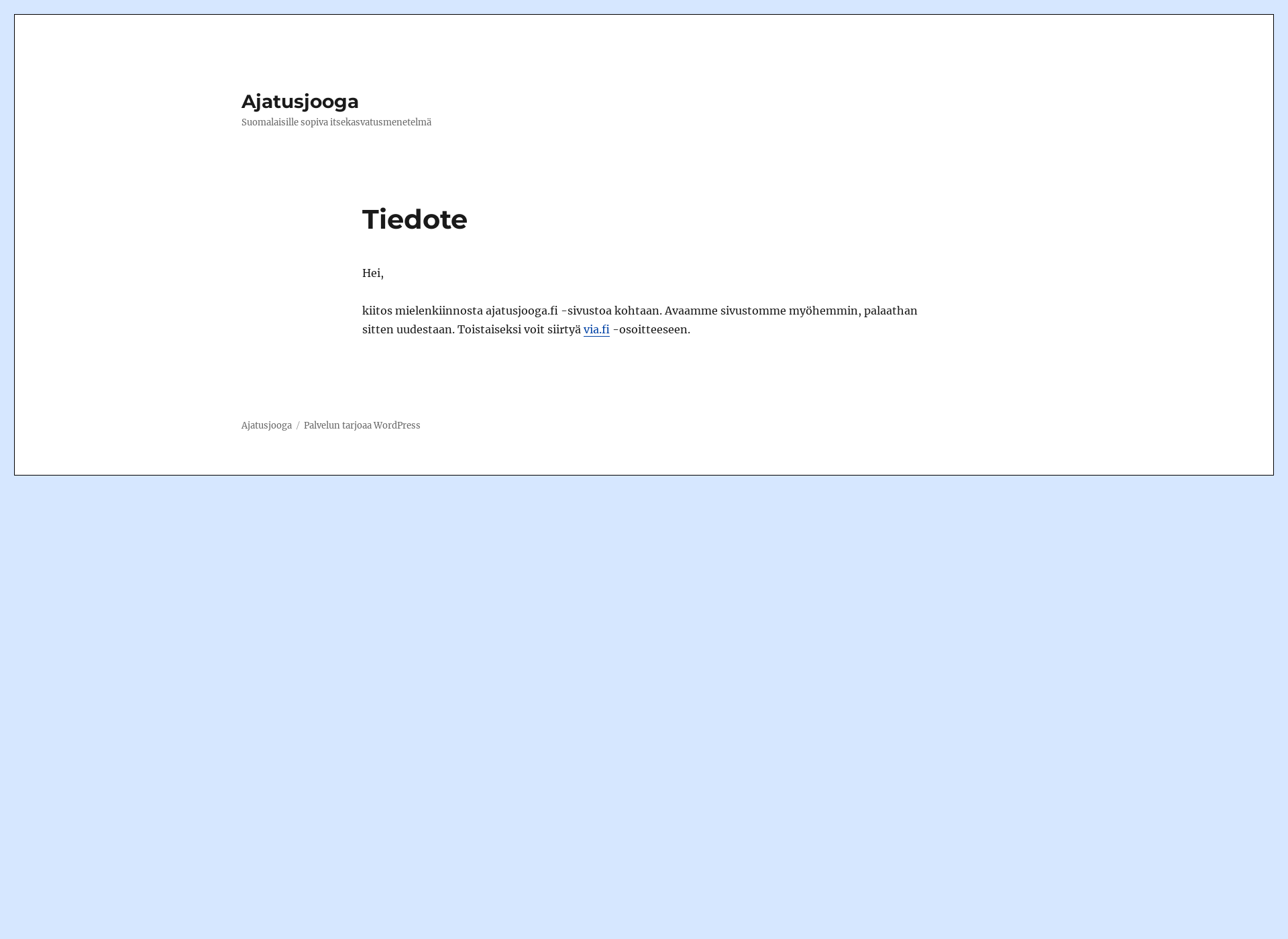 Screenshot for ajatusjooga.fi