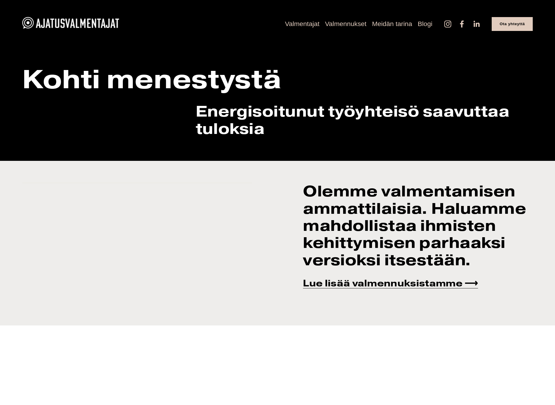 Näyttökuva ajatusvalmentajat.fi