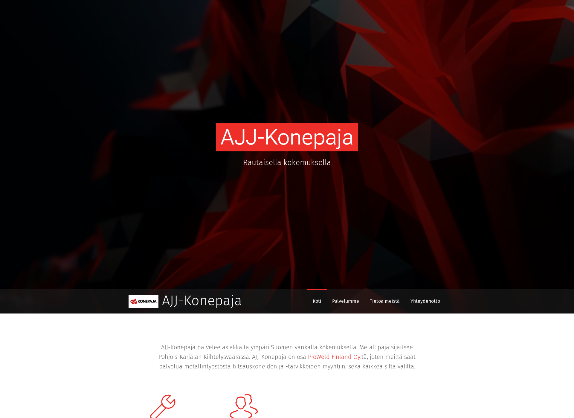 Screenshot for ajj-konepaja.fi