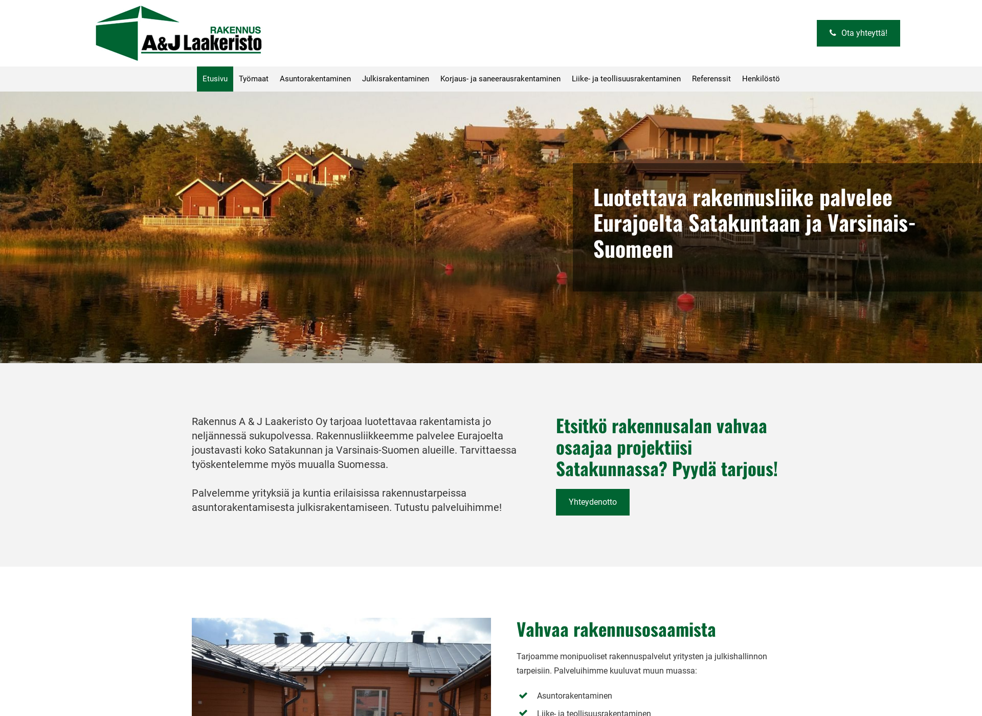 Skärmdump för ajlaakeristo.fi
