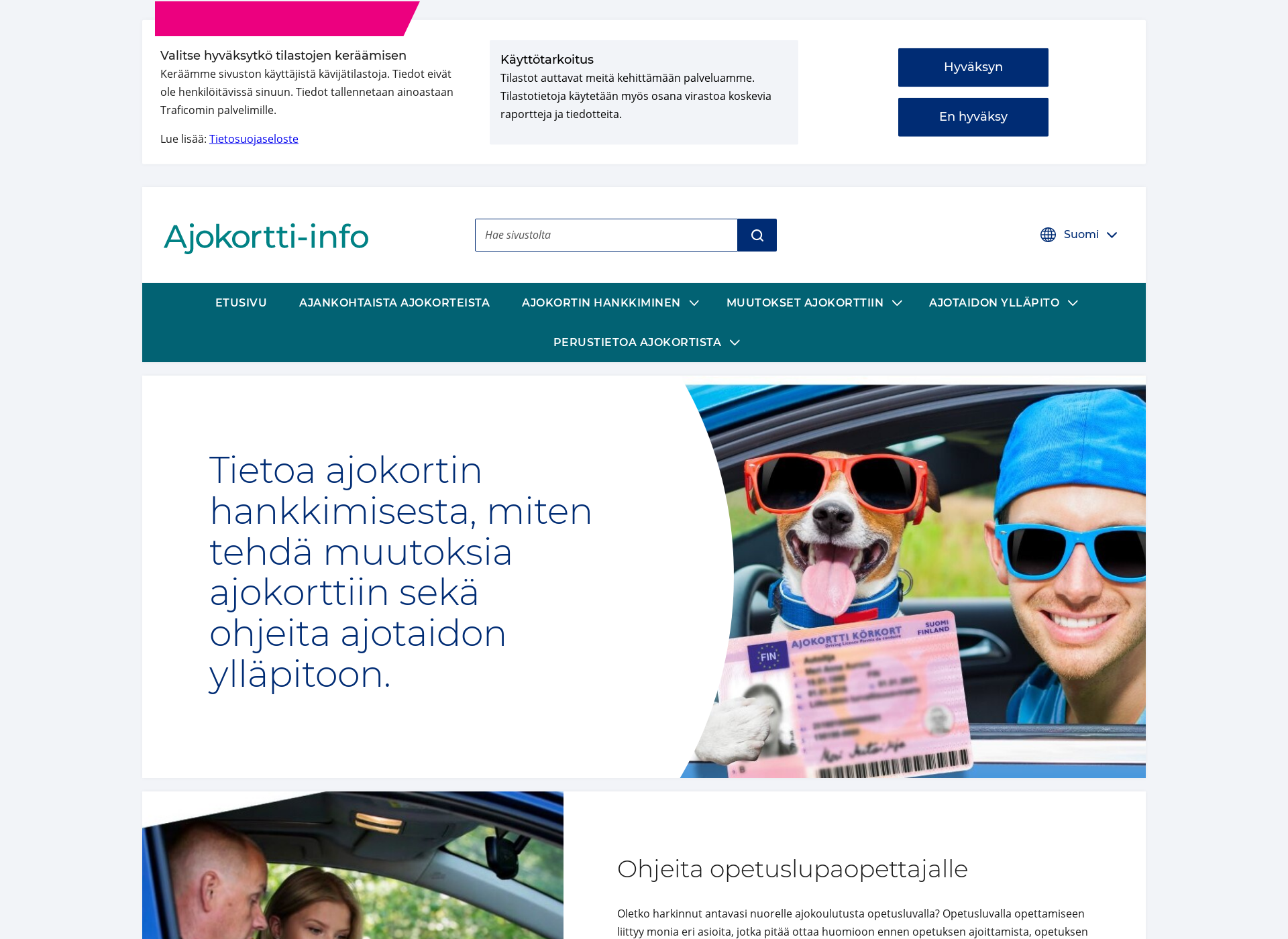 Screenshot for ajokortti-info.fi