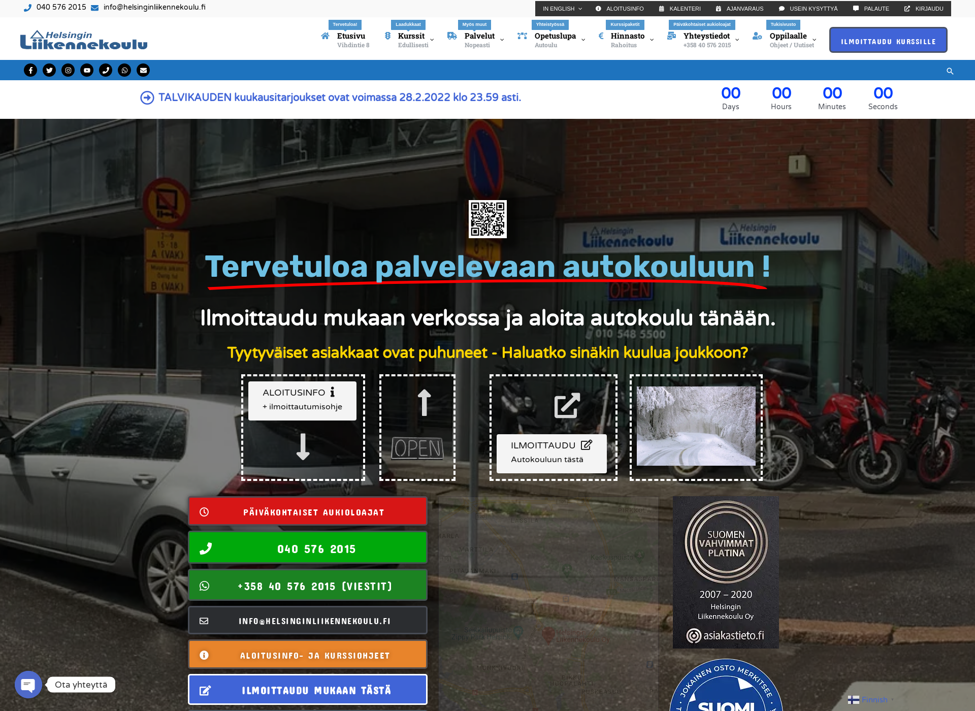 Screenshot for ajokorttiautokoulu.fi