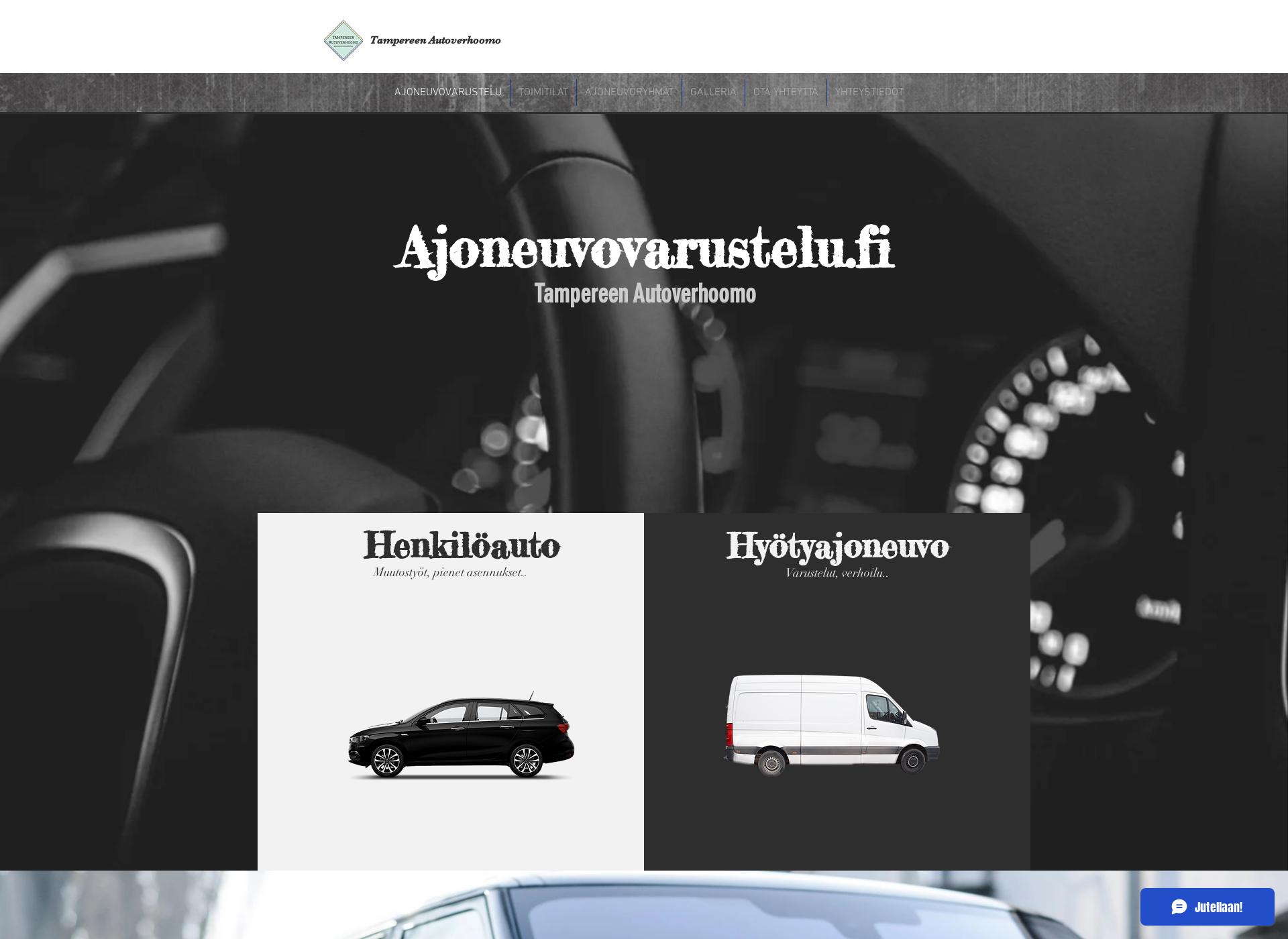 Skärmdump för ajoneuvovaruste.fi