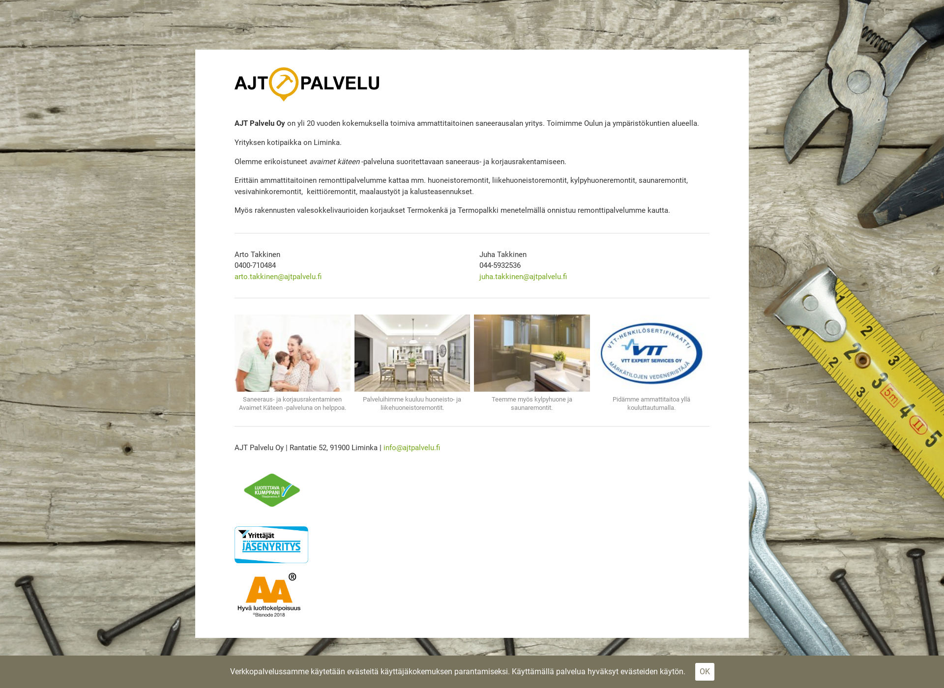 Screenshot for ajtpalvelu.fi