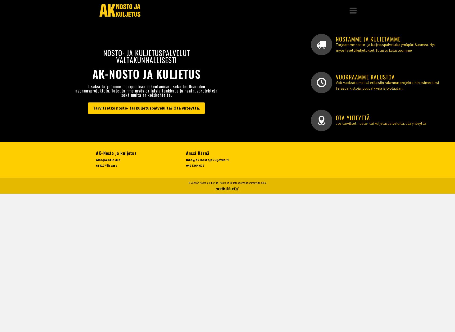 Screenshot for ak-nostojakuljetus.fi
