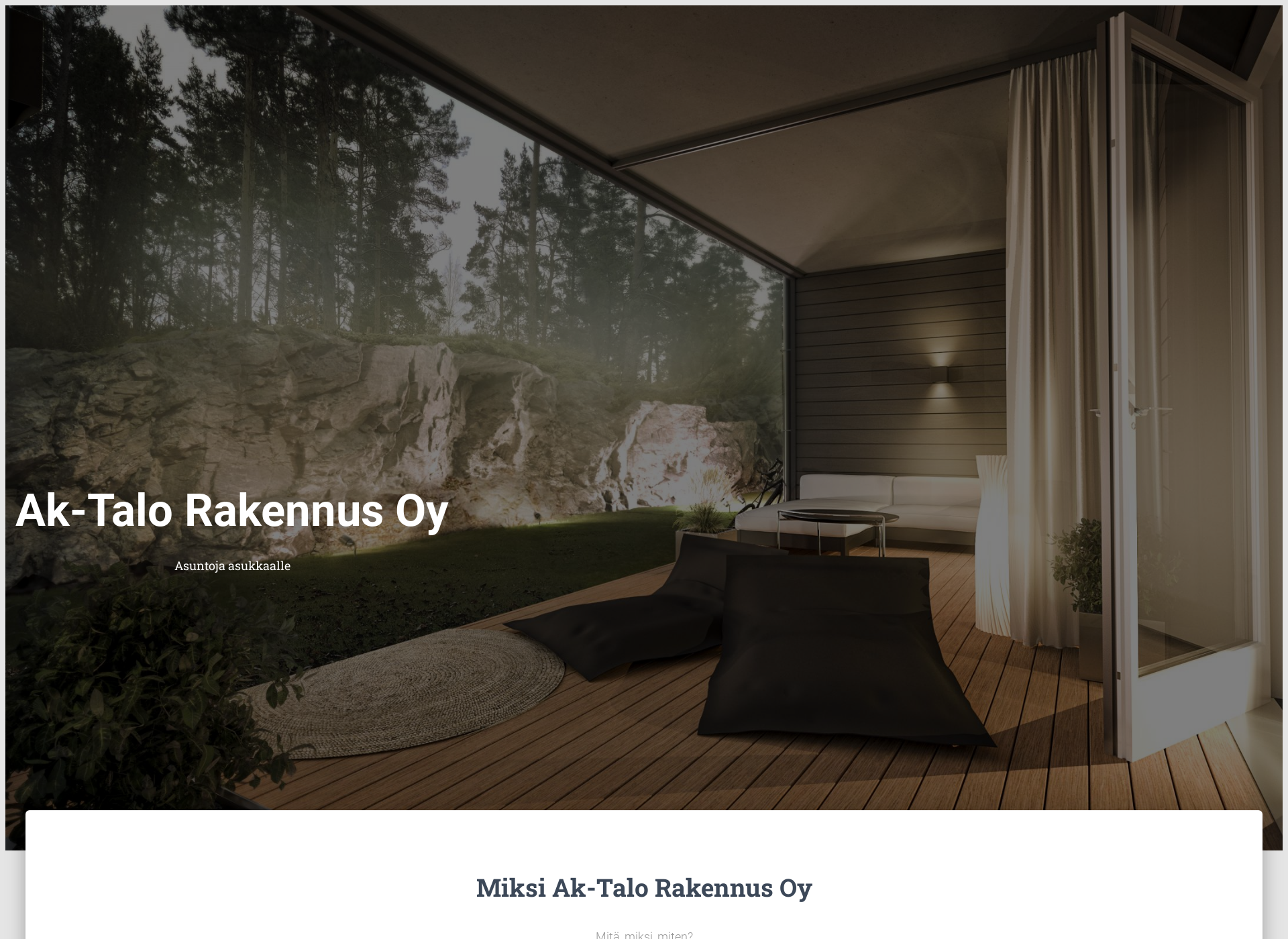 Screenshot for ak-talorakennus.fi