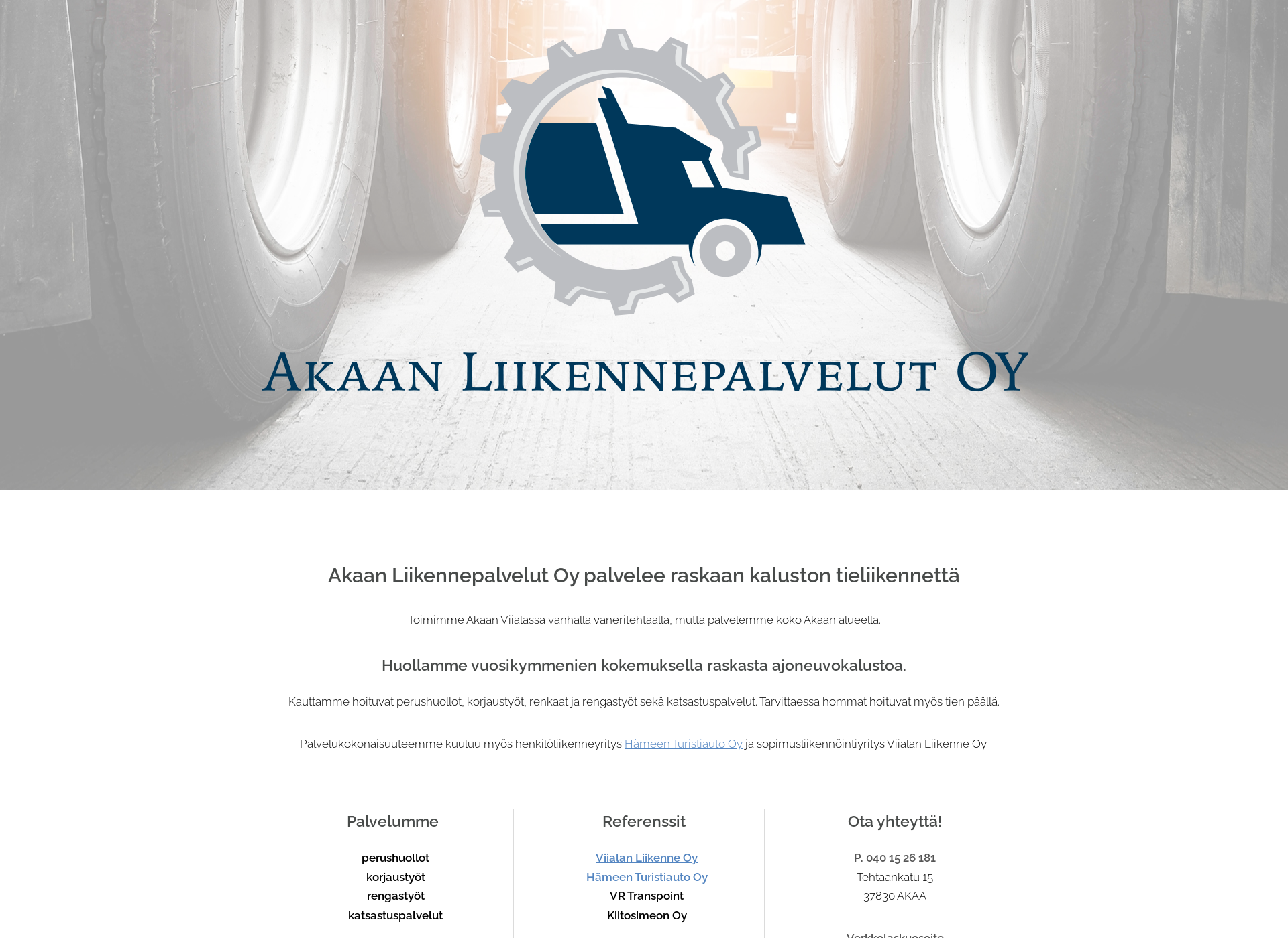 Screenshot for akaanliikennepalvelut.fi