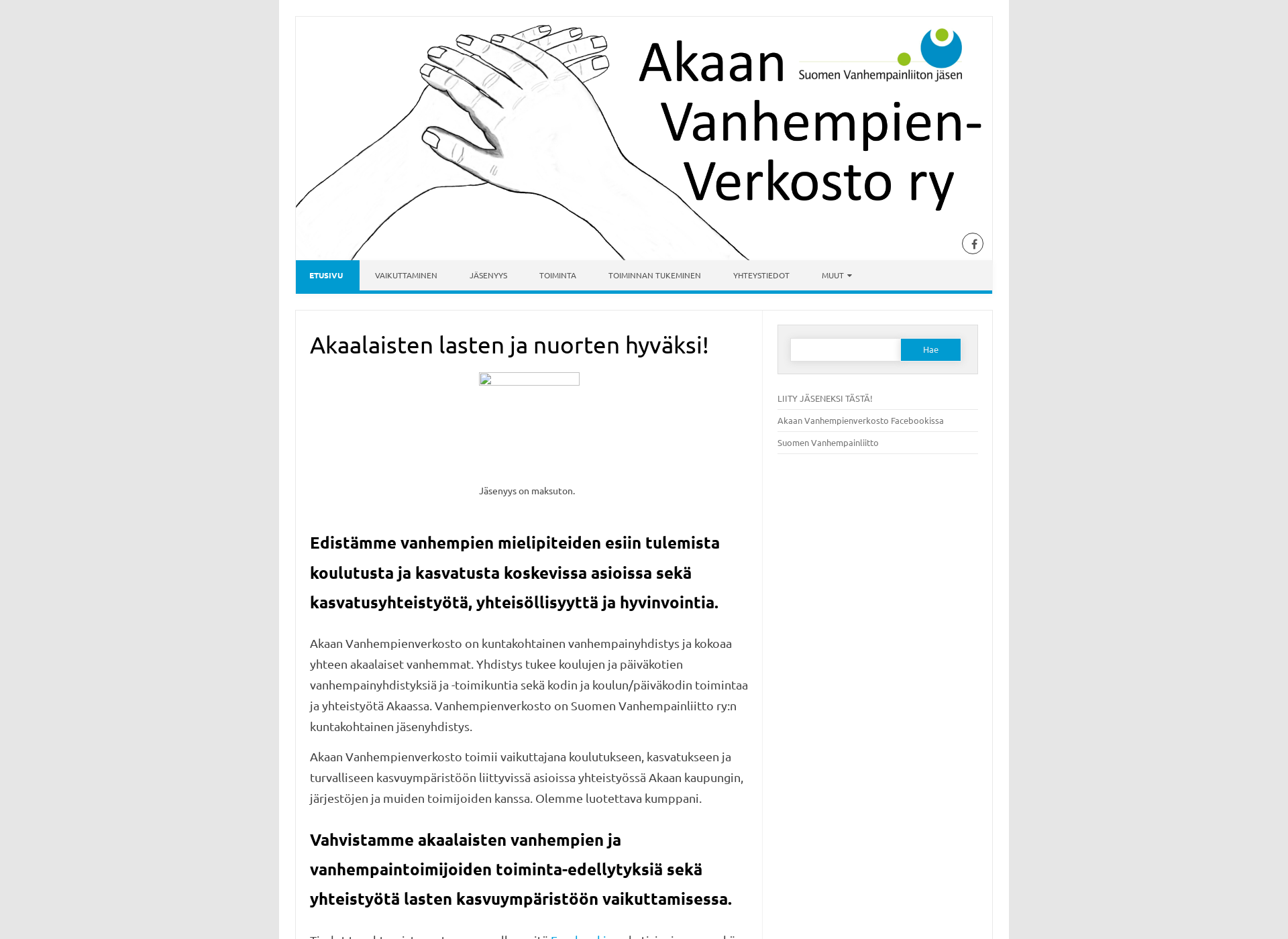 Screenshot for akaanverkosto.fi