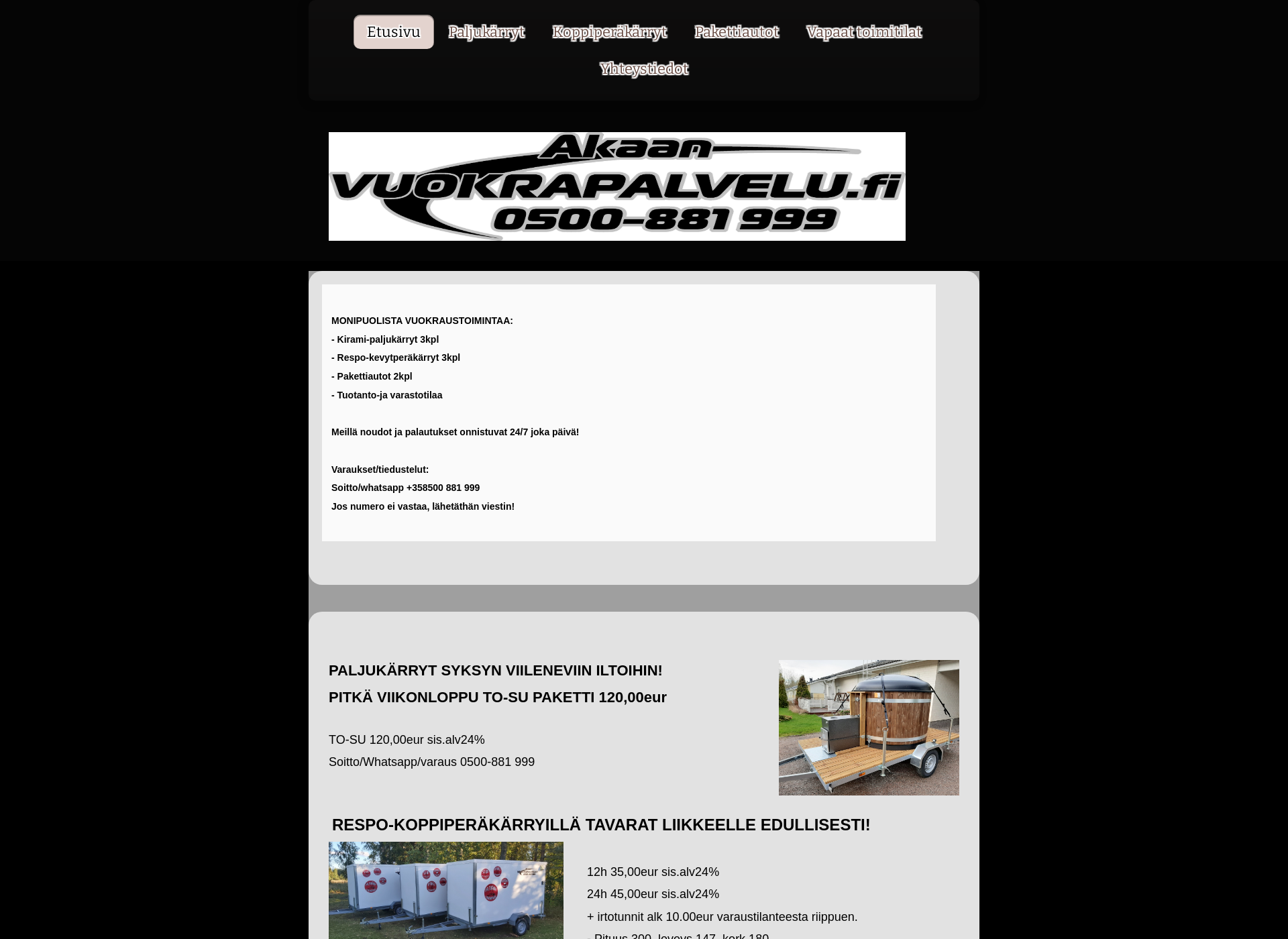 Screenshot for akaanvuokrapalvelu.fi