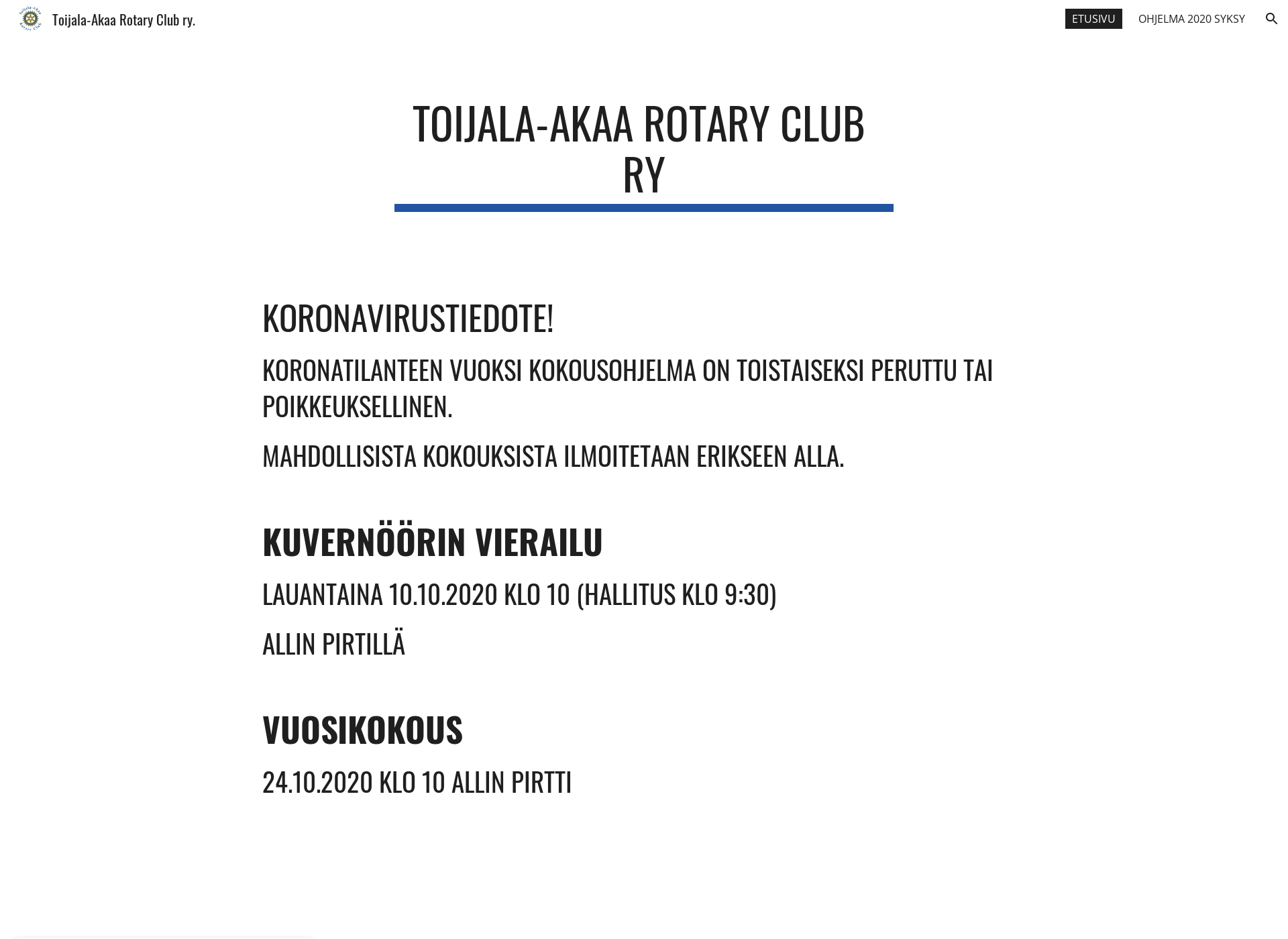 Screenshot for akaarotary.fi