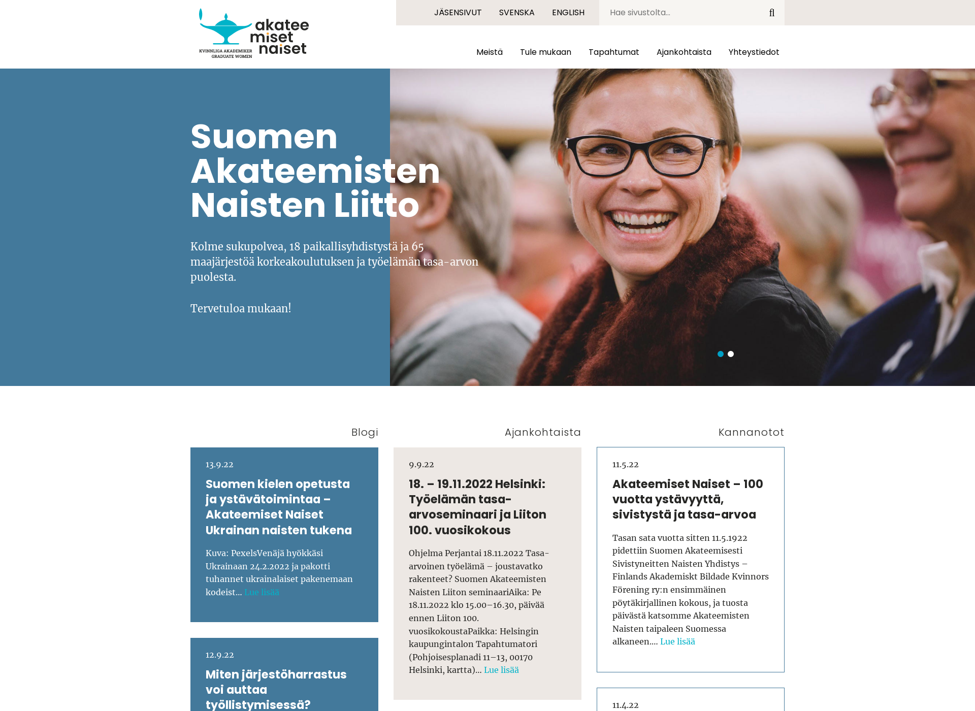 Screenshot for akateemisetnaiset.fi