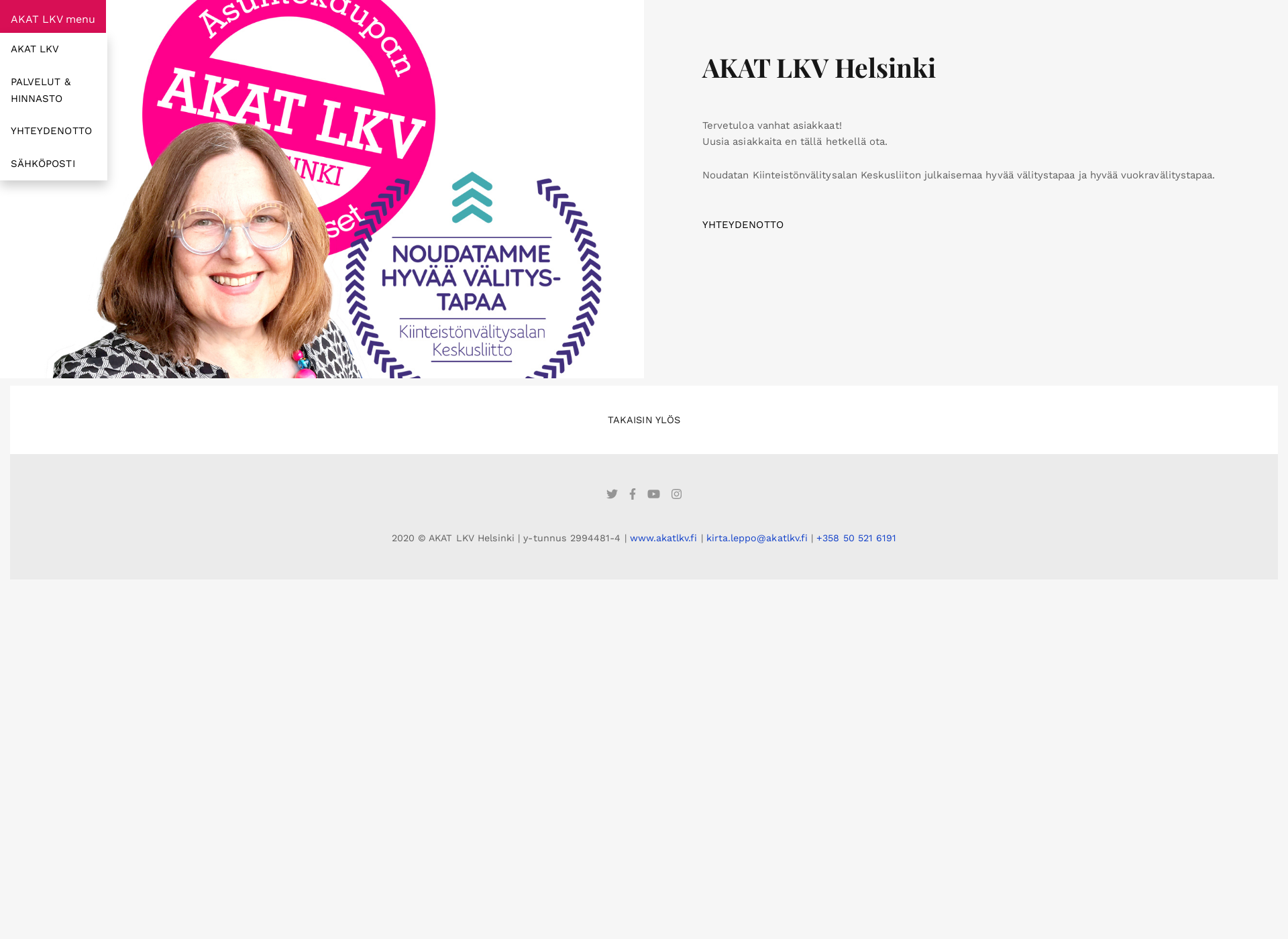 Skärmdump för akatlkv.fi