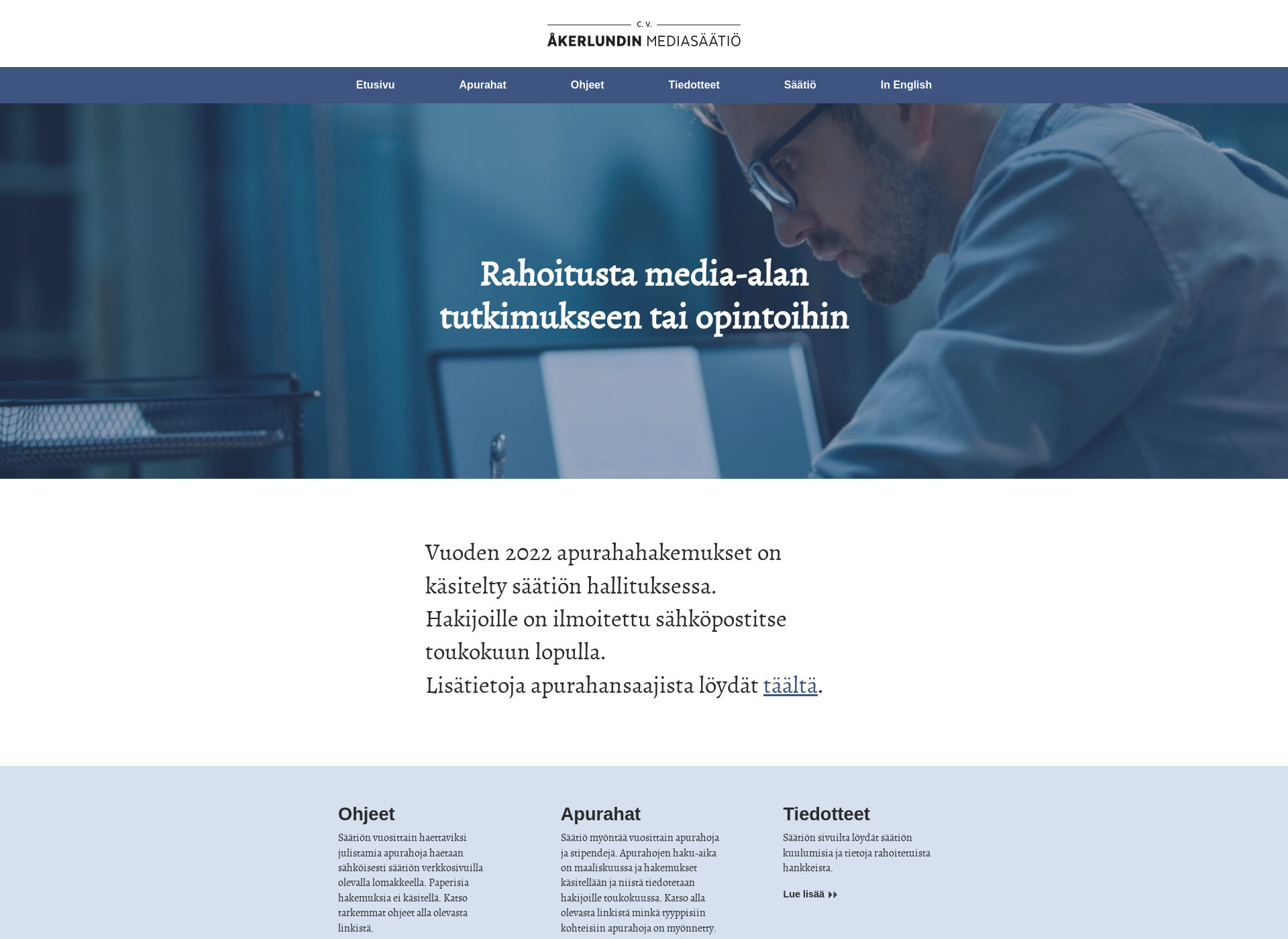 Skärmdump för akerlundinsaatio.fi