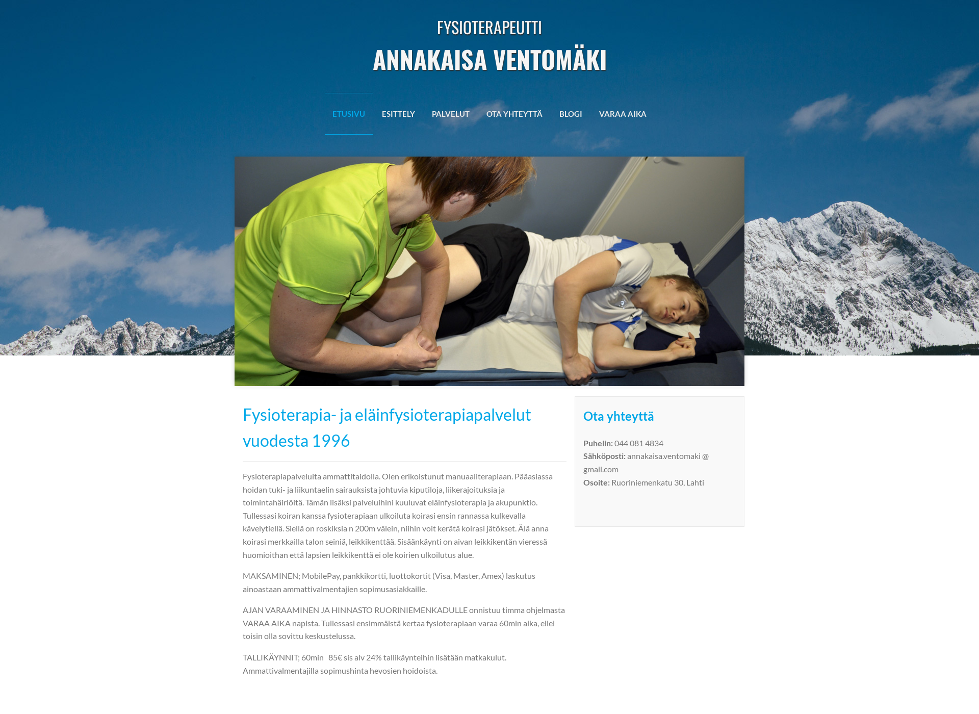 Screenshot for akfysio.fi