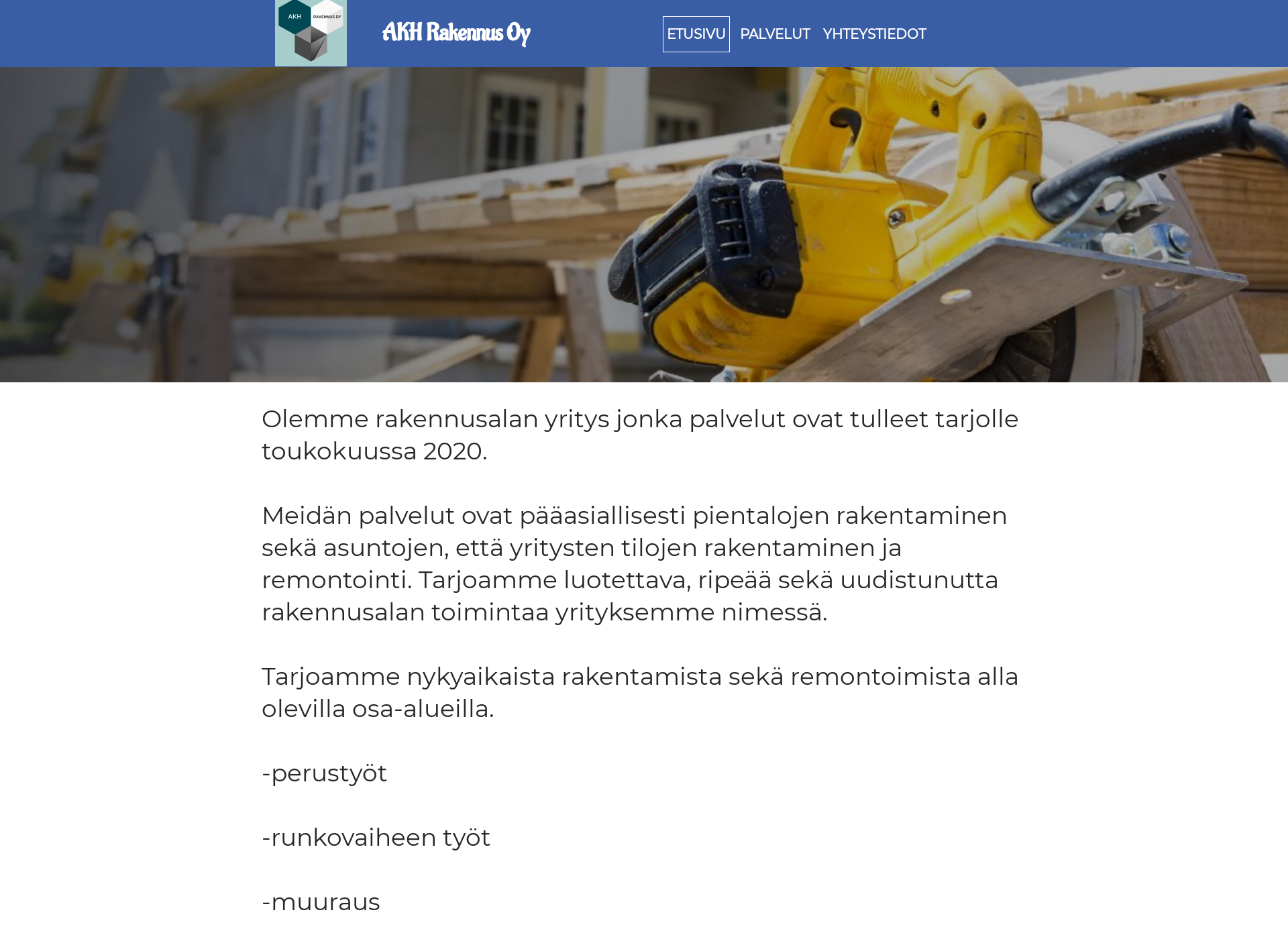 Skärmdump för akhrakennus.fi