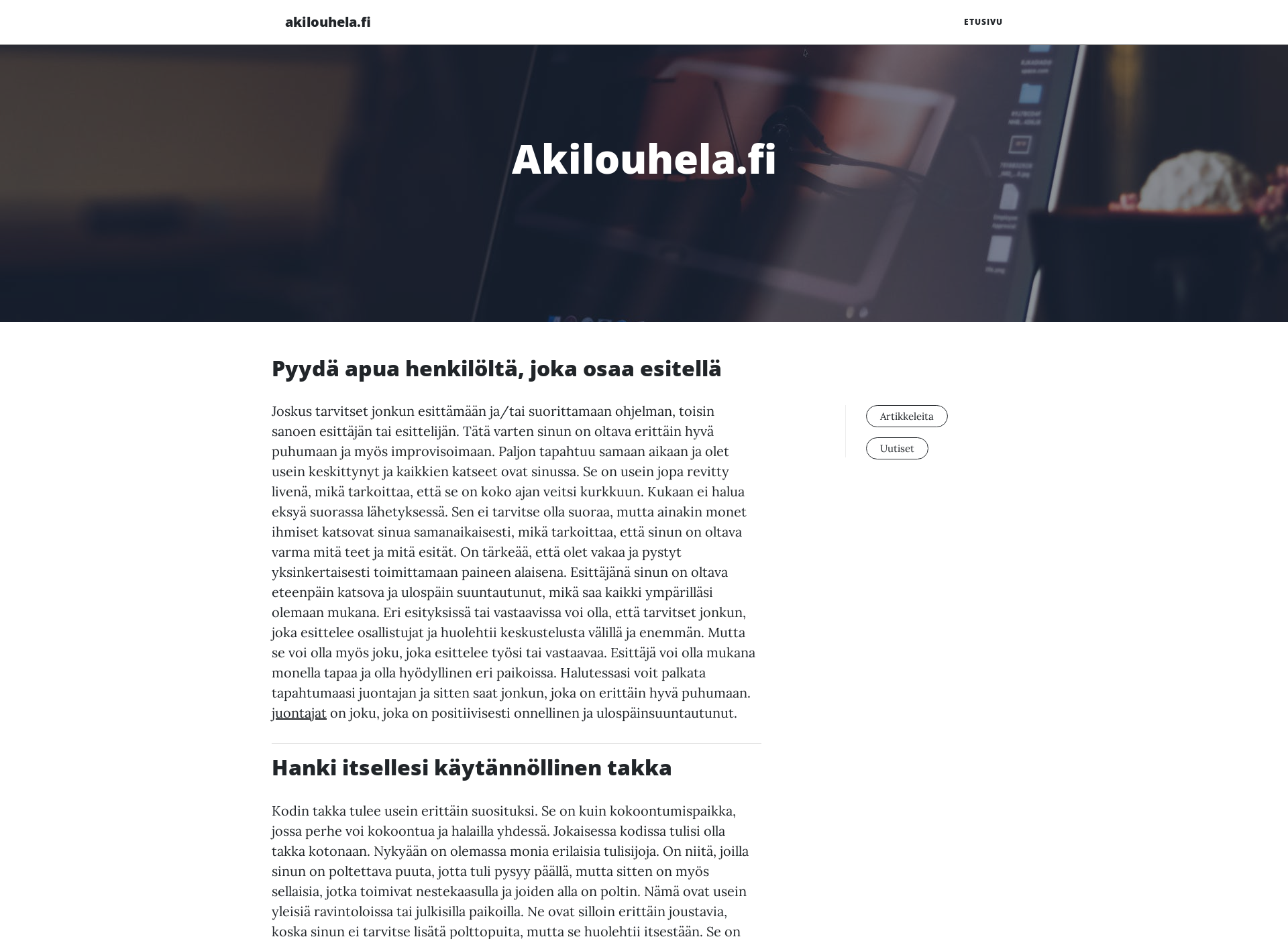 Screenshot for akilouhela.fi