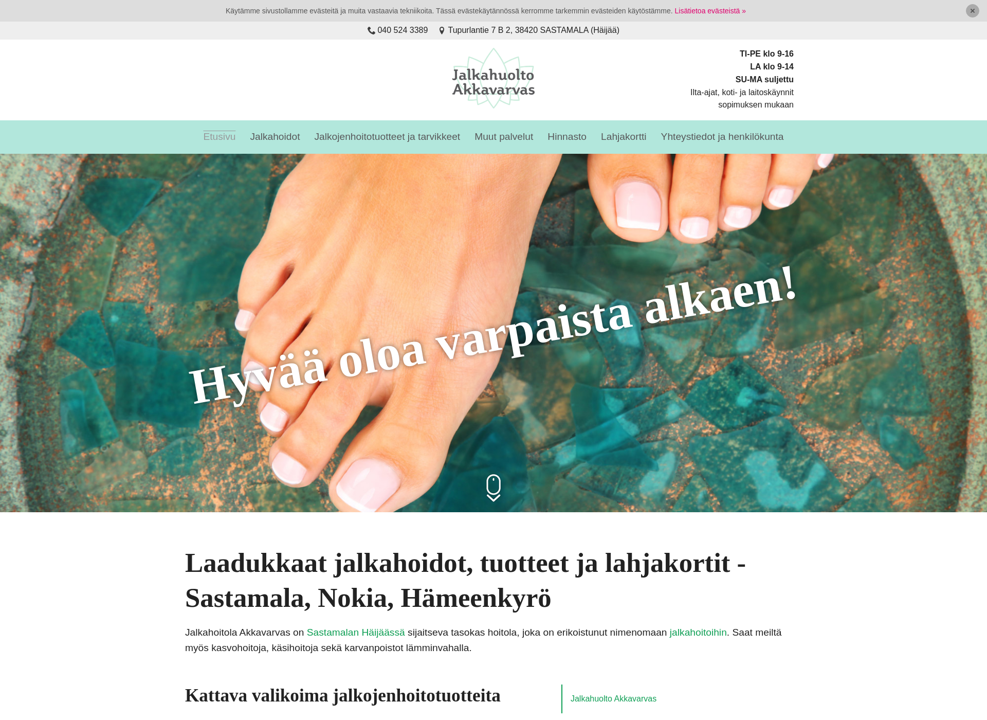 Näyttökuva akkavarvas.fi