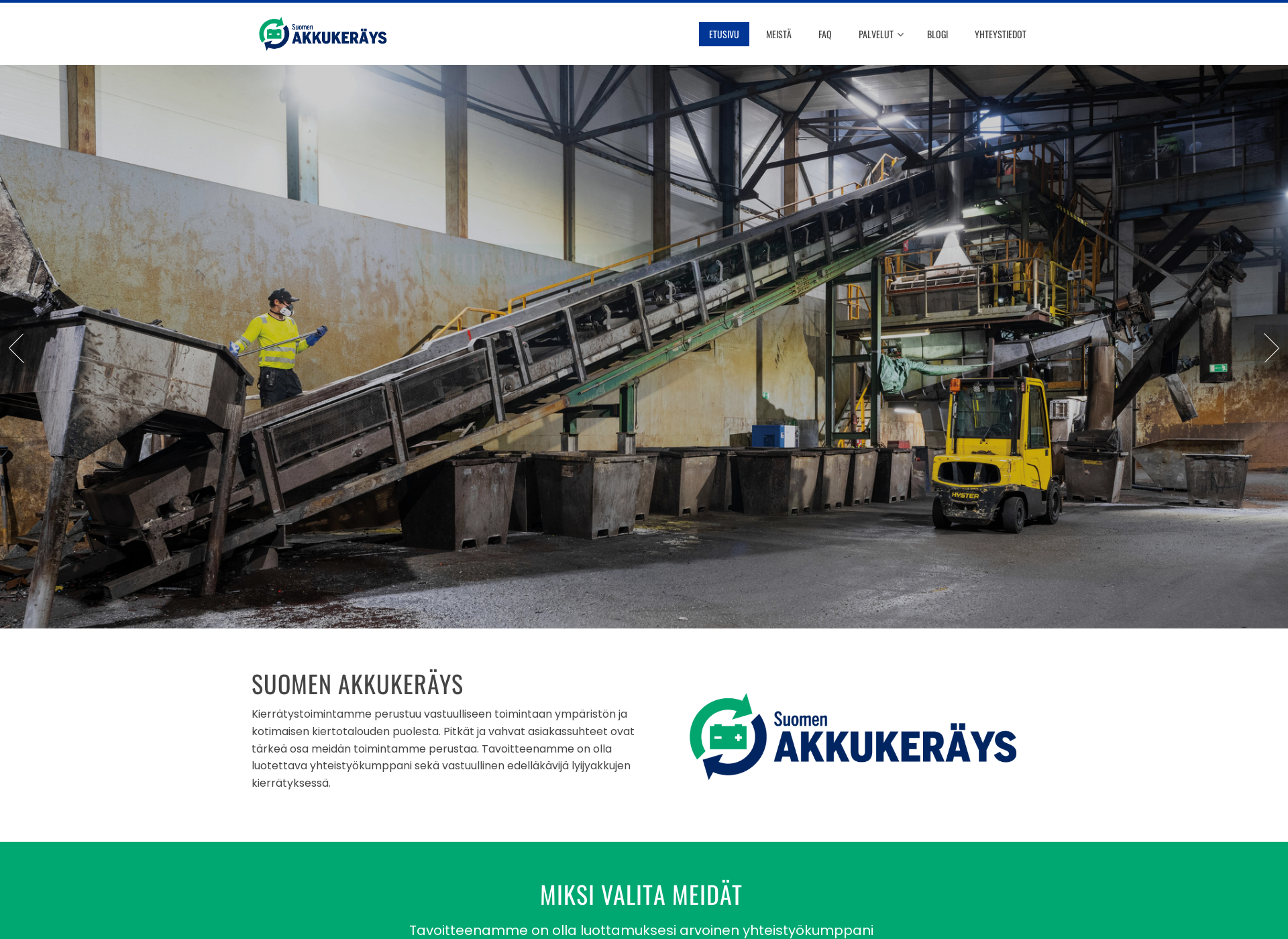 Screenshot for akkukerays.fi