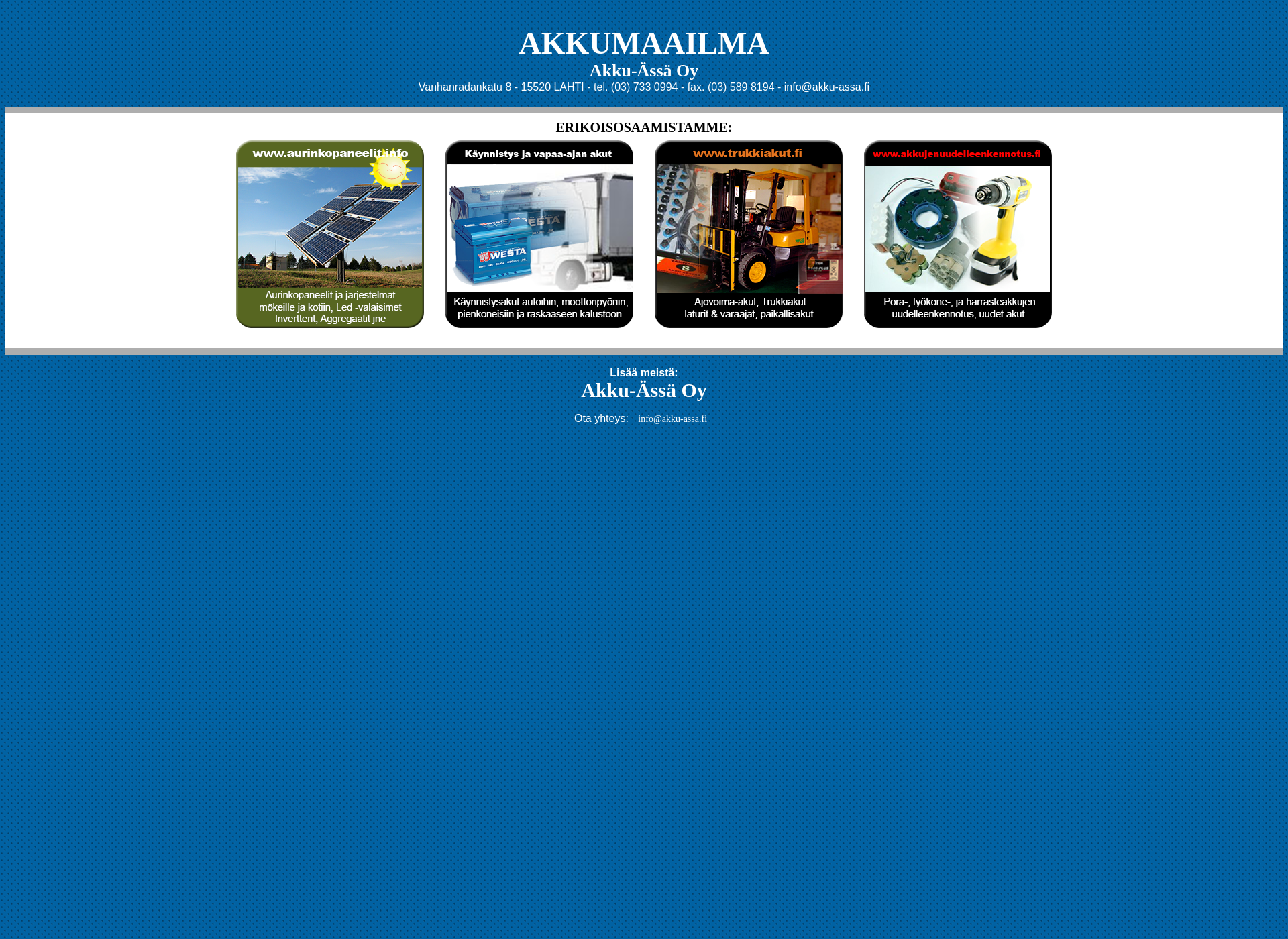 Screenshot for akkumaailma.fi