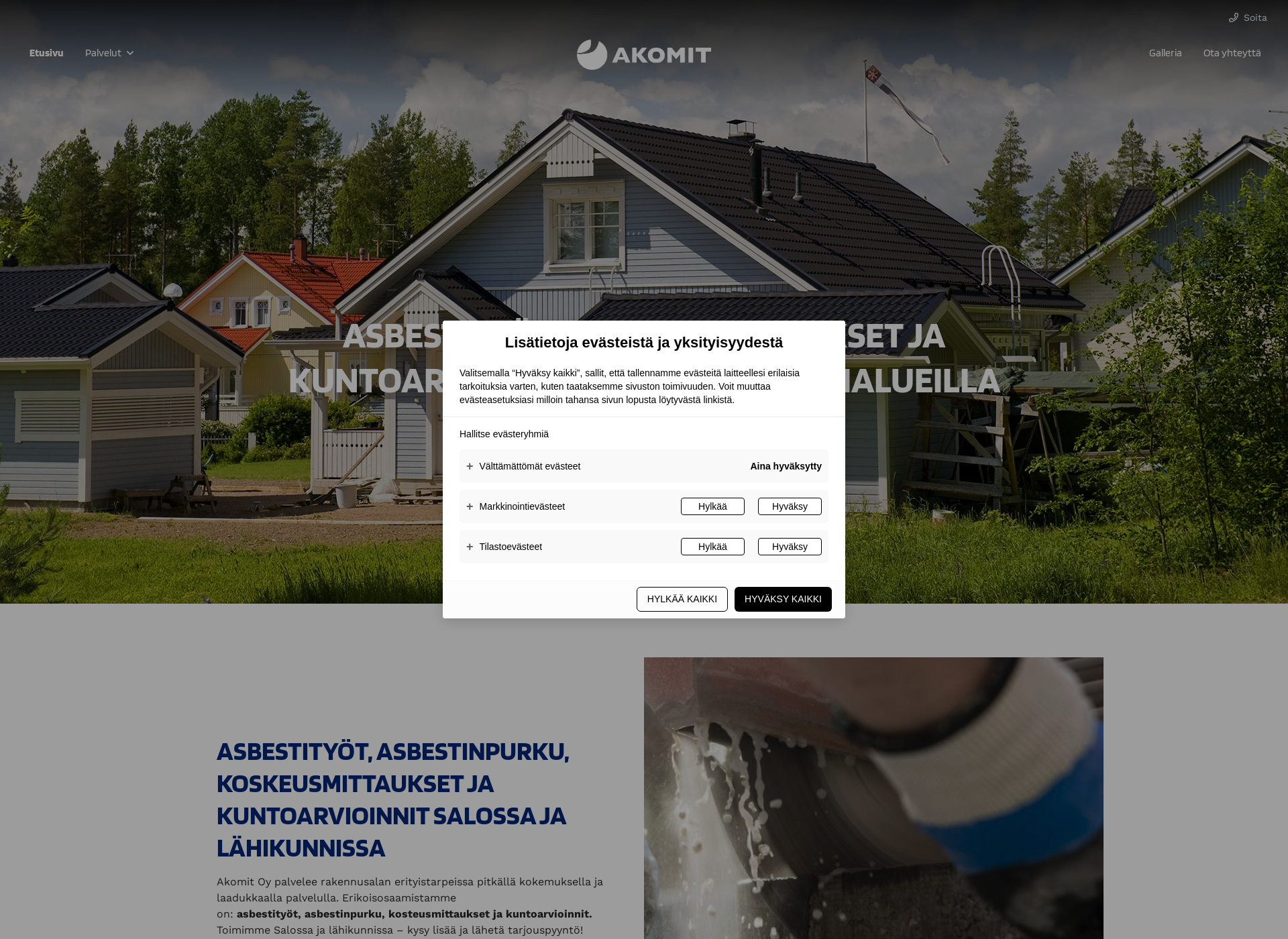 Screenshot for akomit.fi