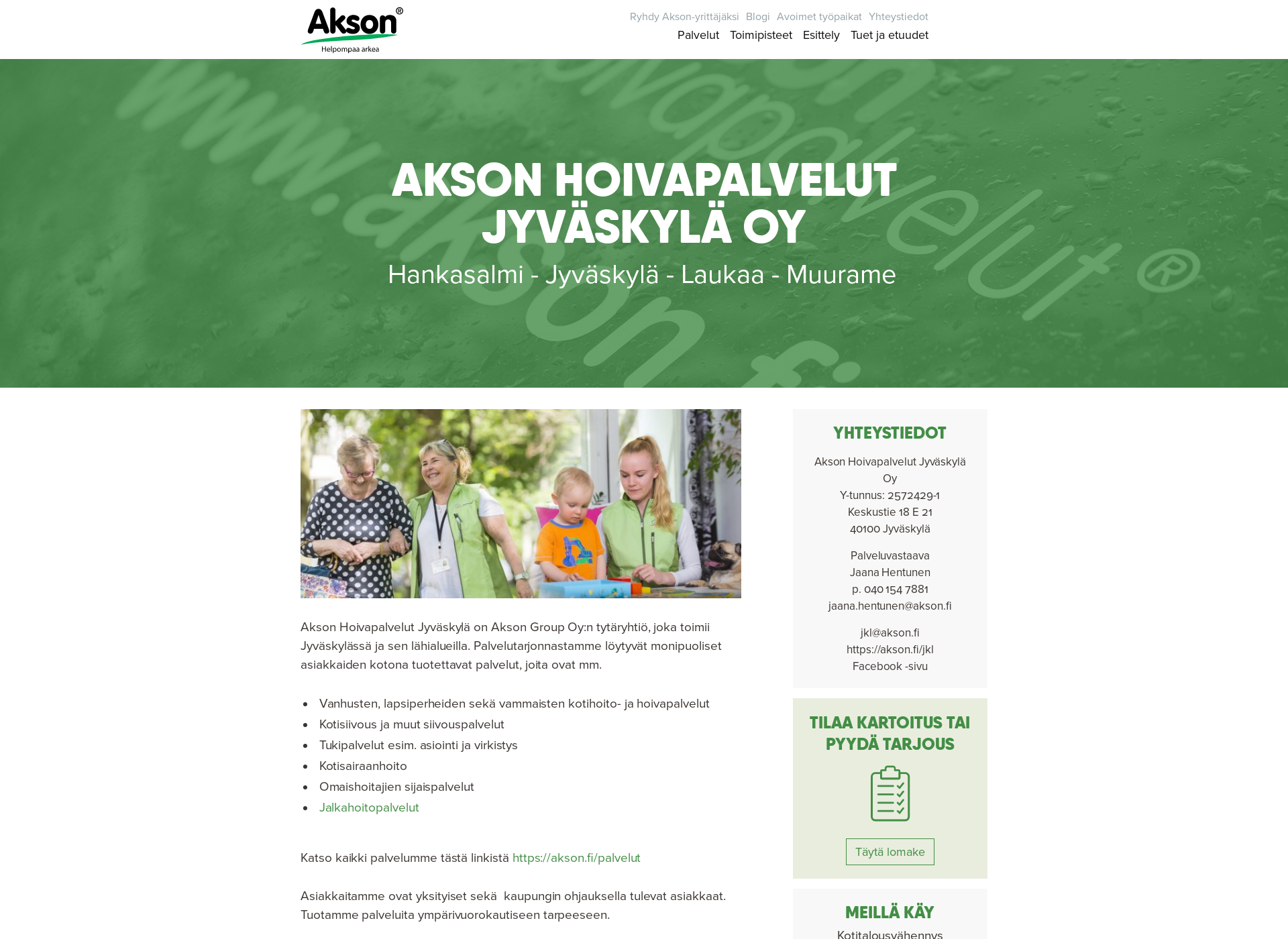 Screenshot for aksonhoivapalvelut.fi