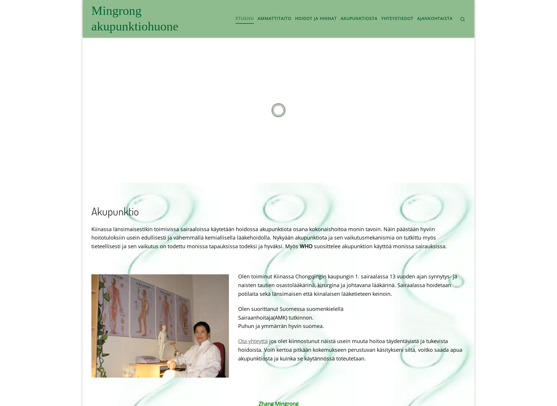 Screenshot for akupunktiohuone.fi