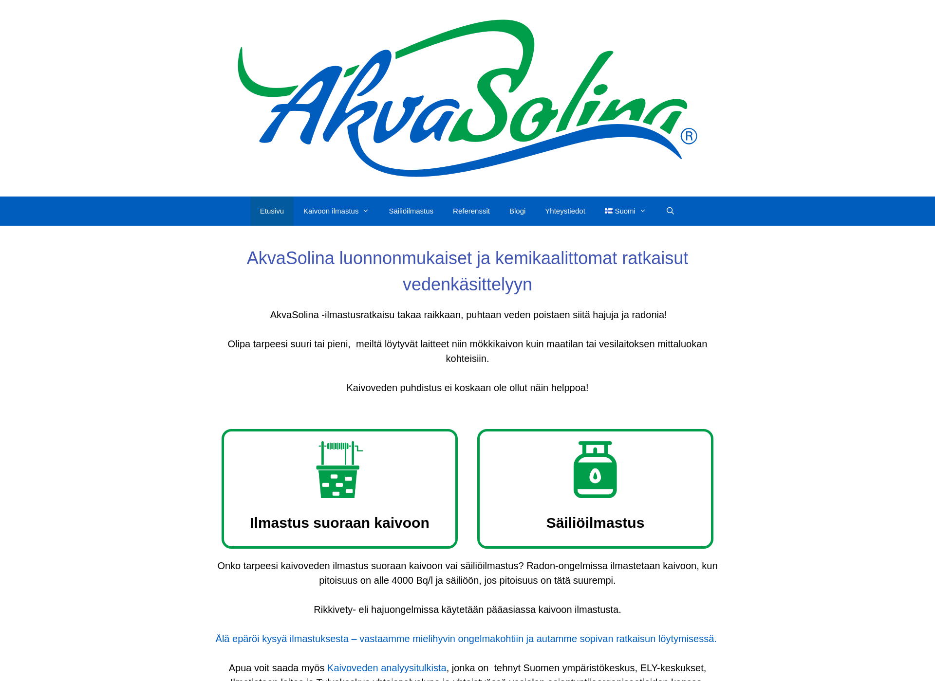 Screenshot for akvasolina.fi