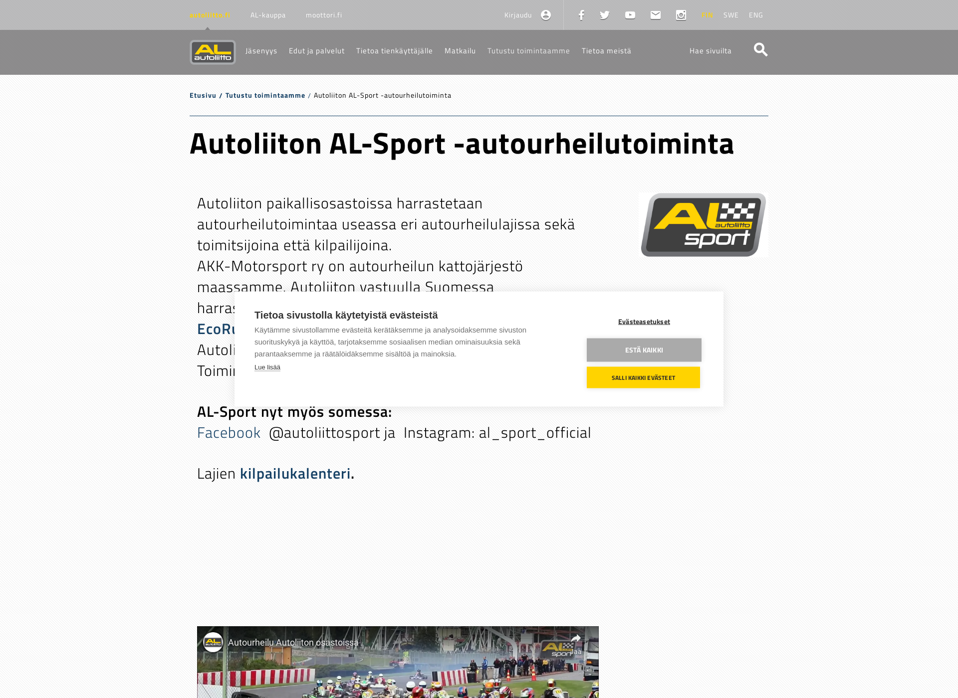 Näyttökuva al-sport.fi