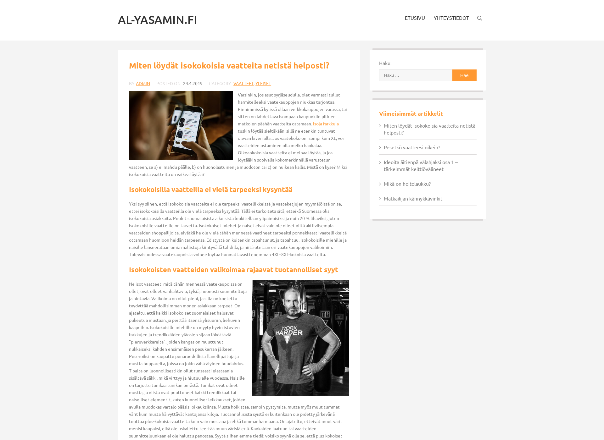 Skärmdump för al-yasamin.fi