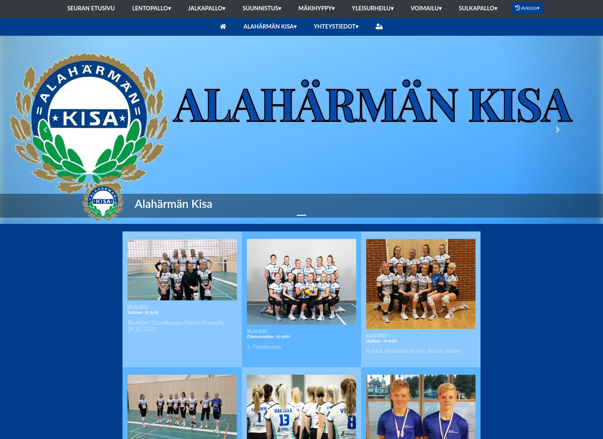 Skärmdump för alaharmankisa.fi