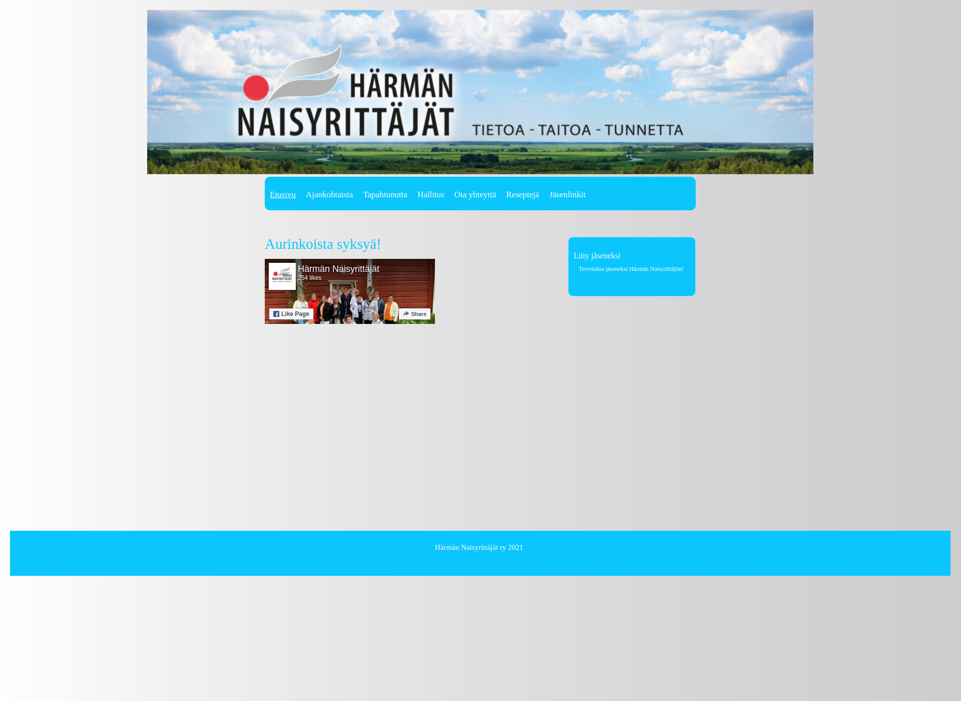 Screenshot for alaharmanyrittajanaiset.fi