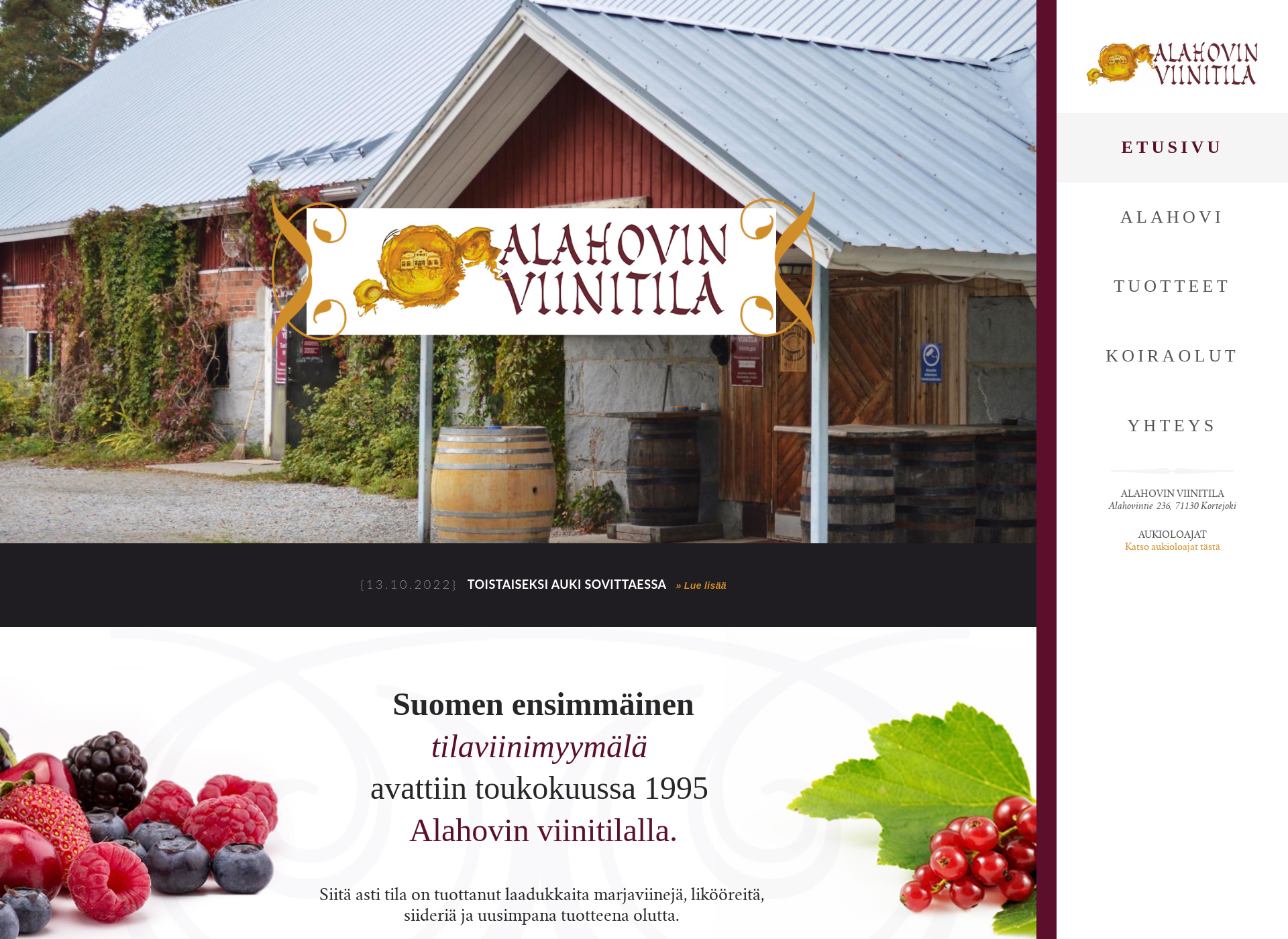 Screenshot for alahovi.fi