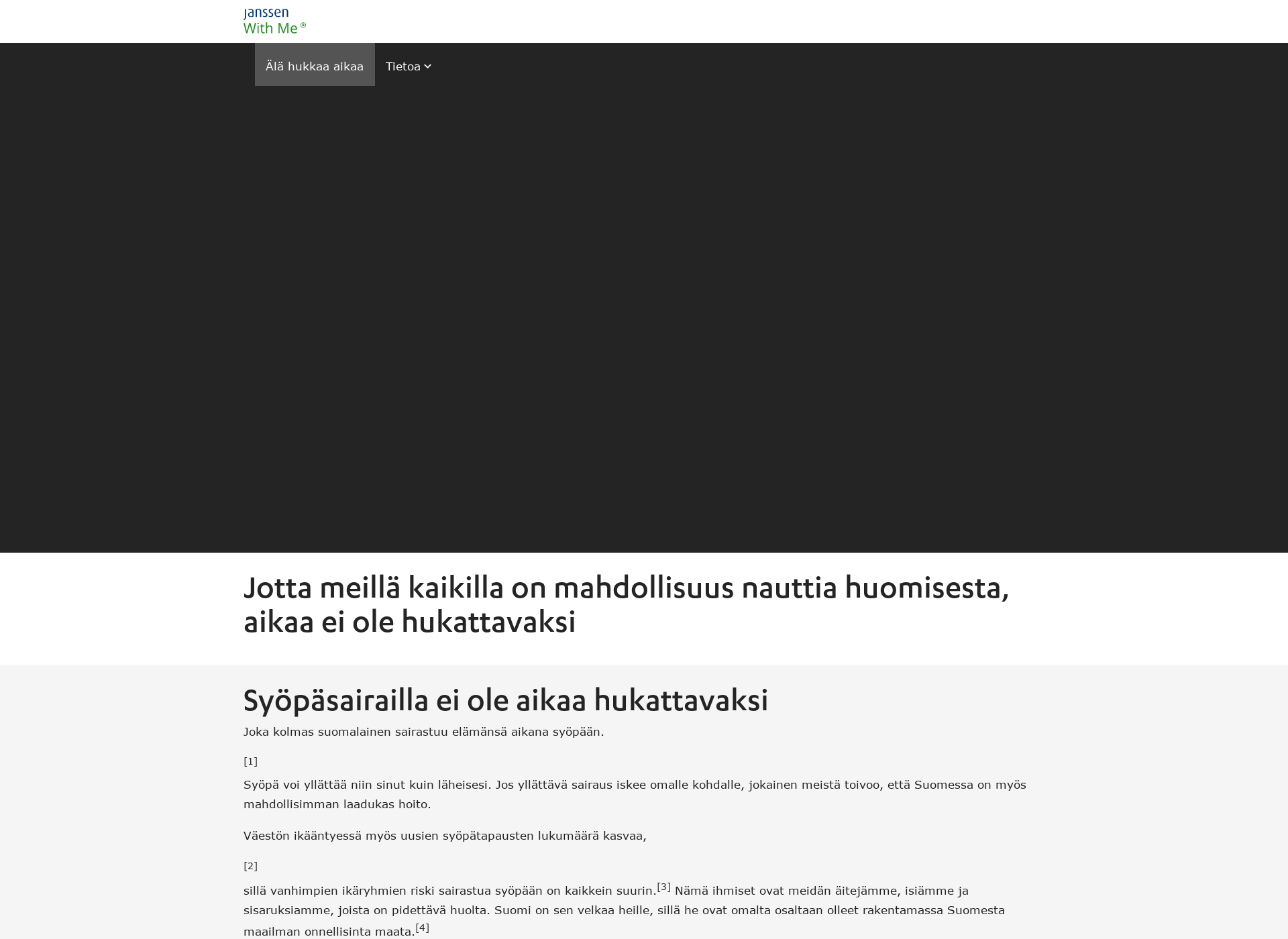 Skärmdump för alahukkaaaikaa.fi