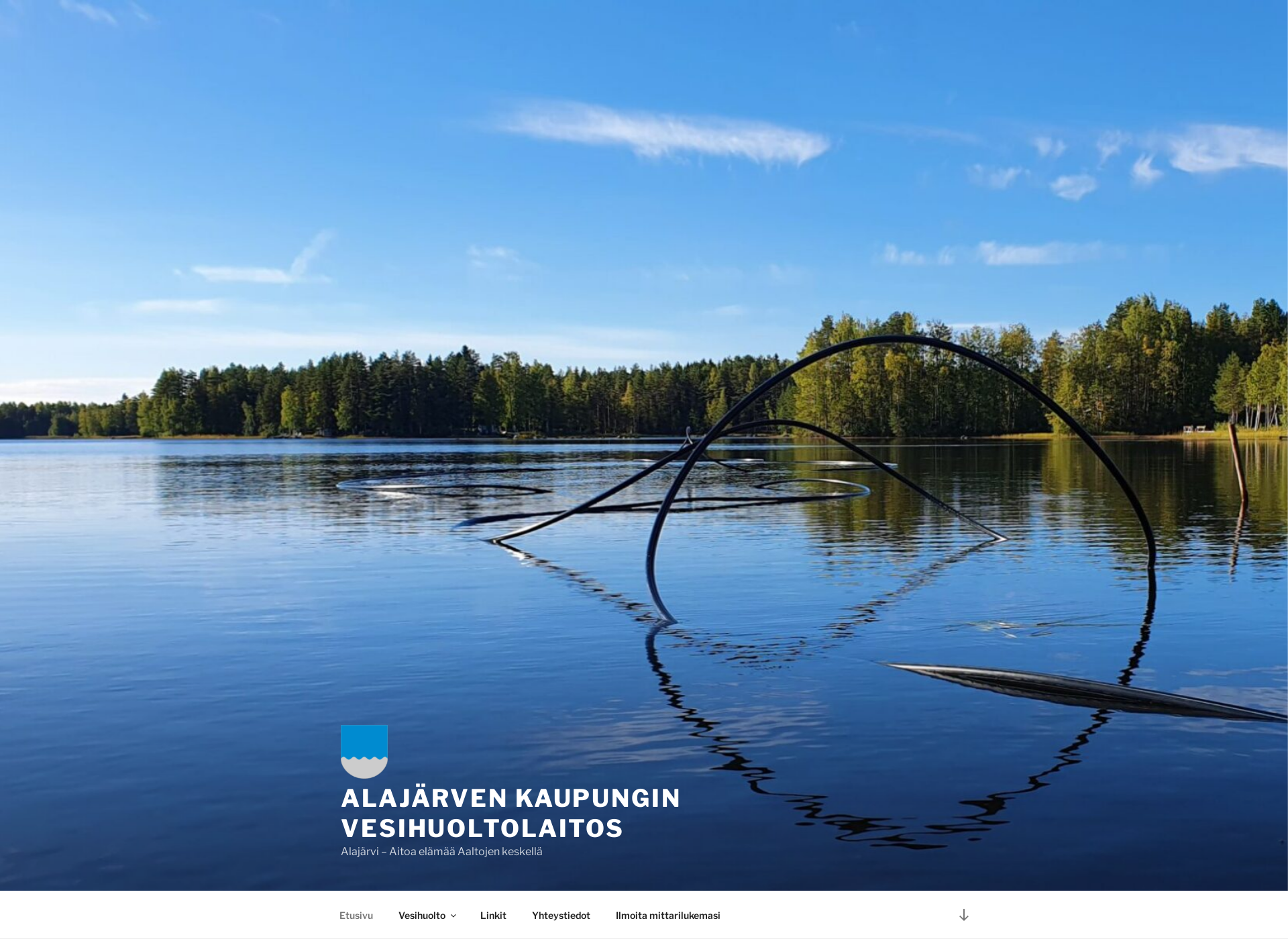 Skärmdump för alajarvenvesihuolto.fi
