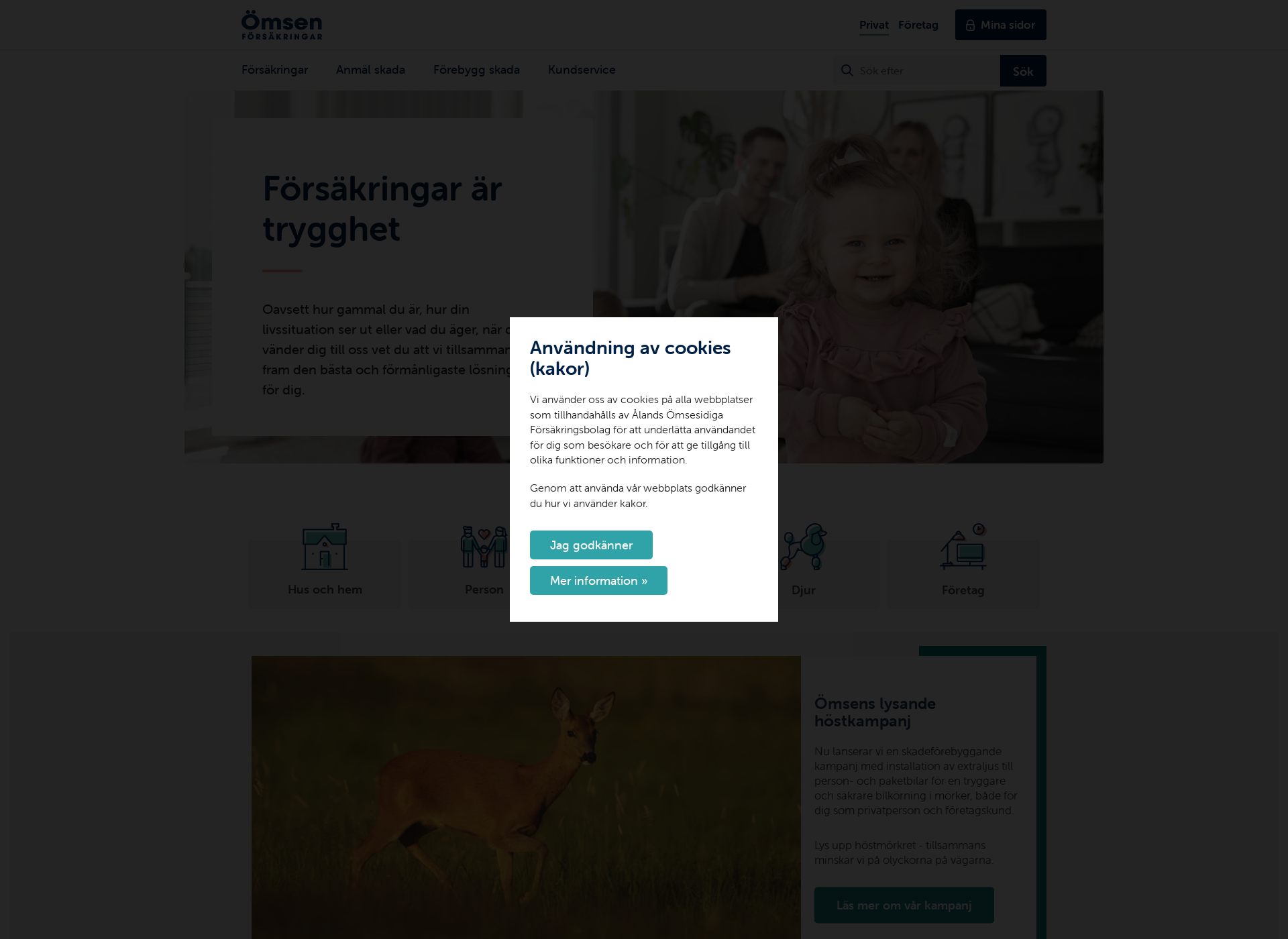 Screenshot for alands-omsesidiga.fi