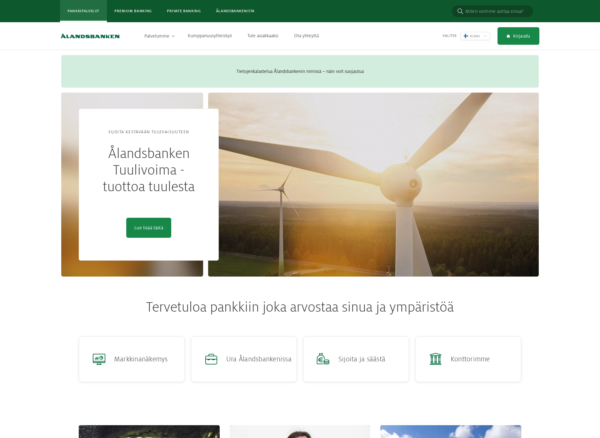Screenshot for alandsbanken.fi