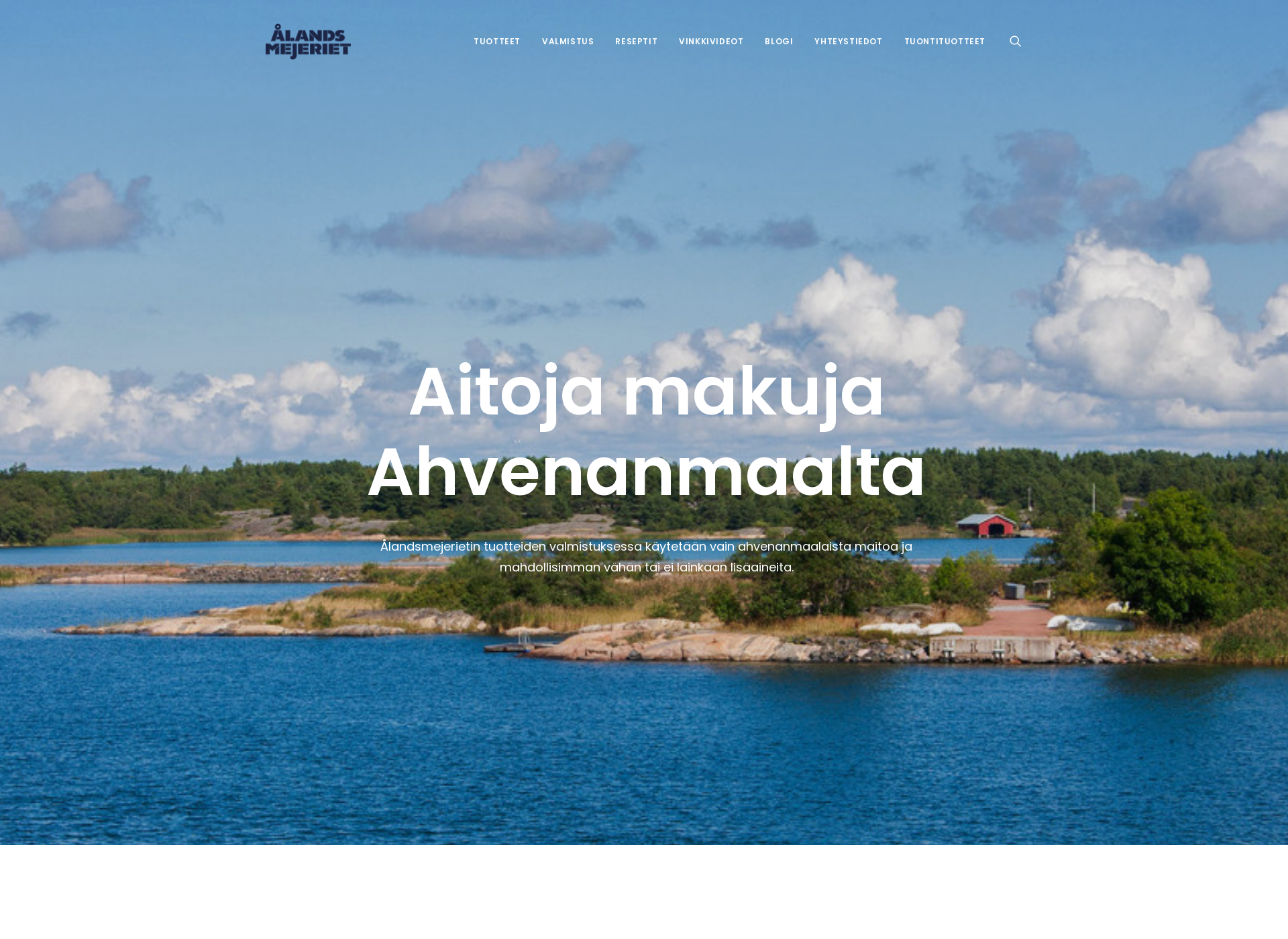 Screenshot for alandsmejeriet.fi