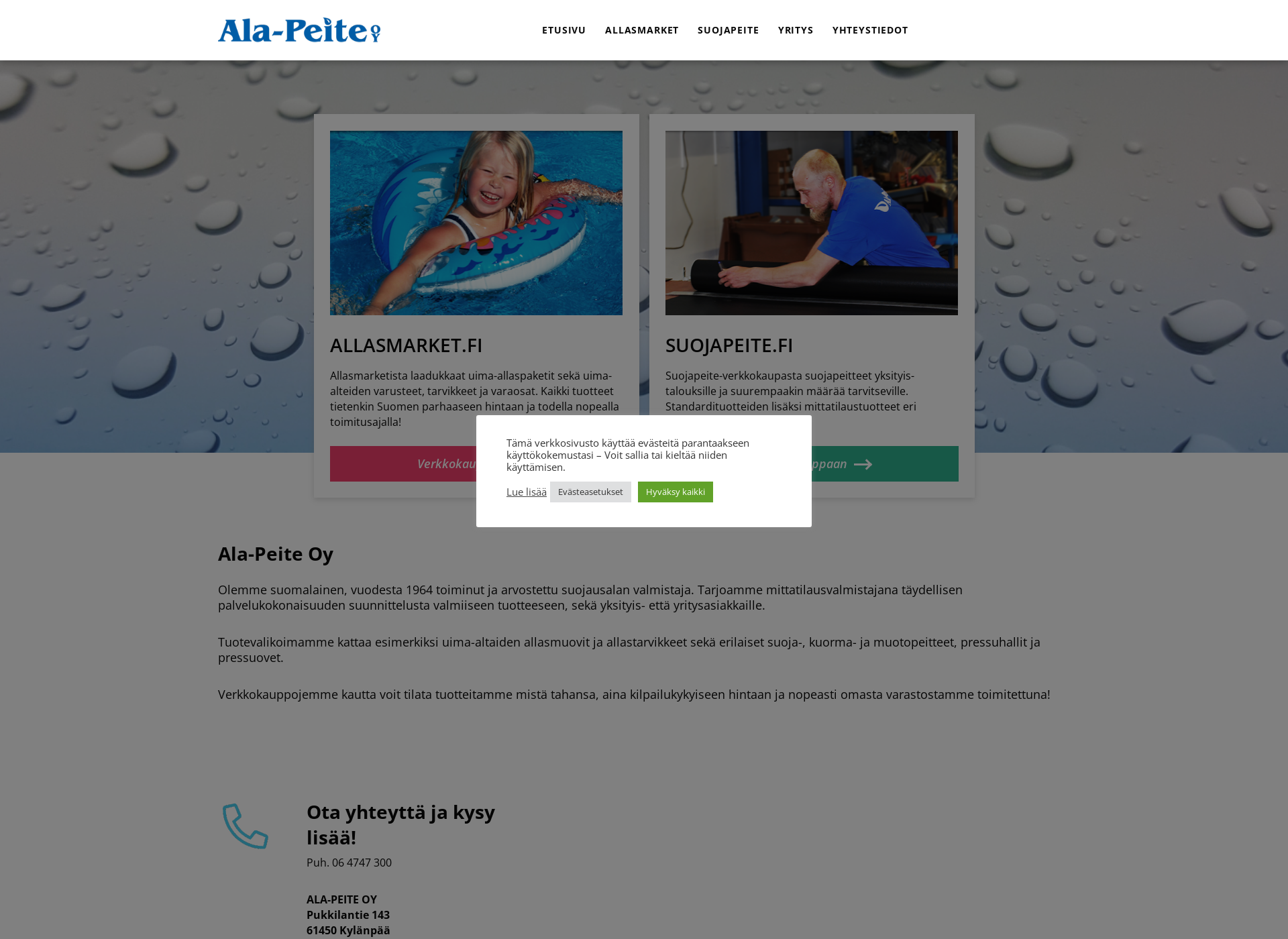Screenshot for alapeite.fi