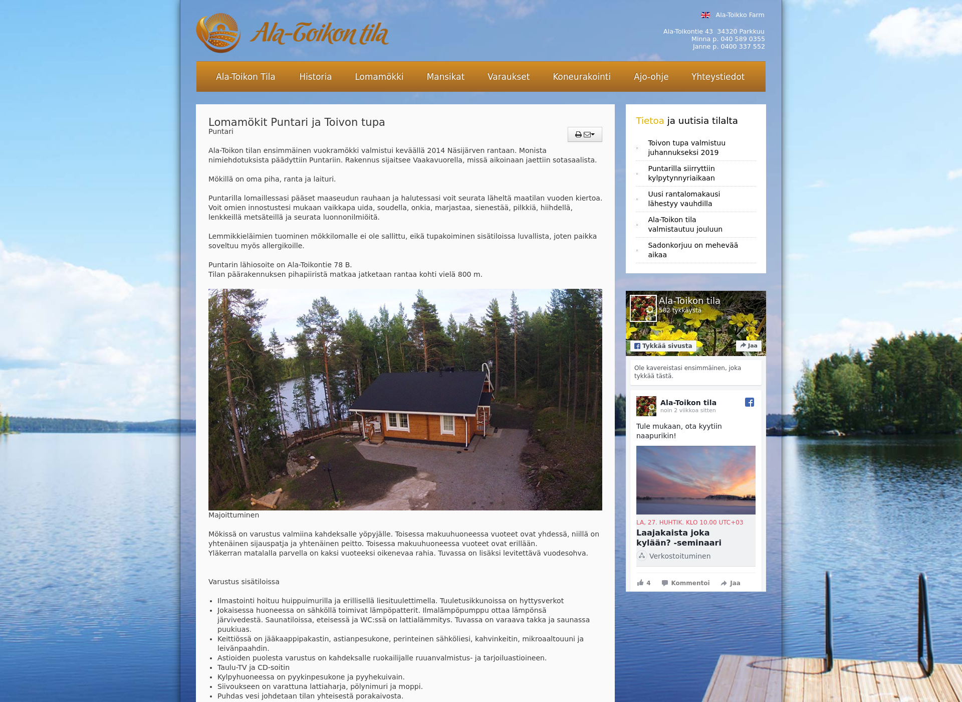Skärmdump för alatoikontila.fi