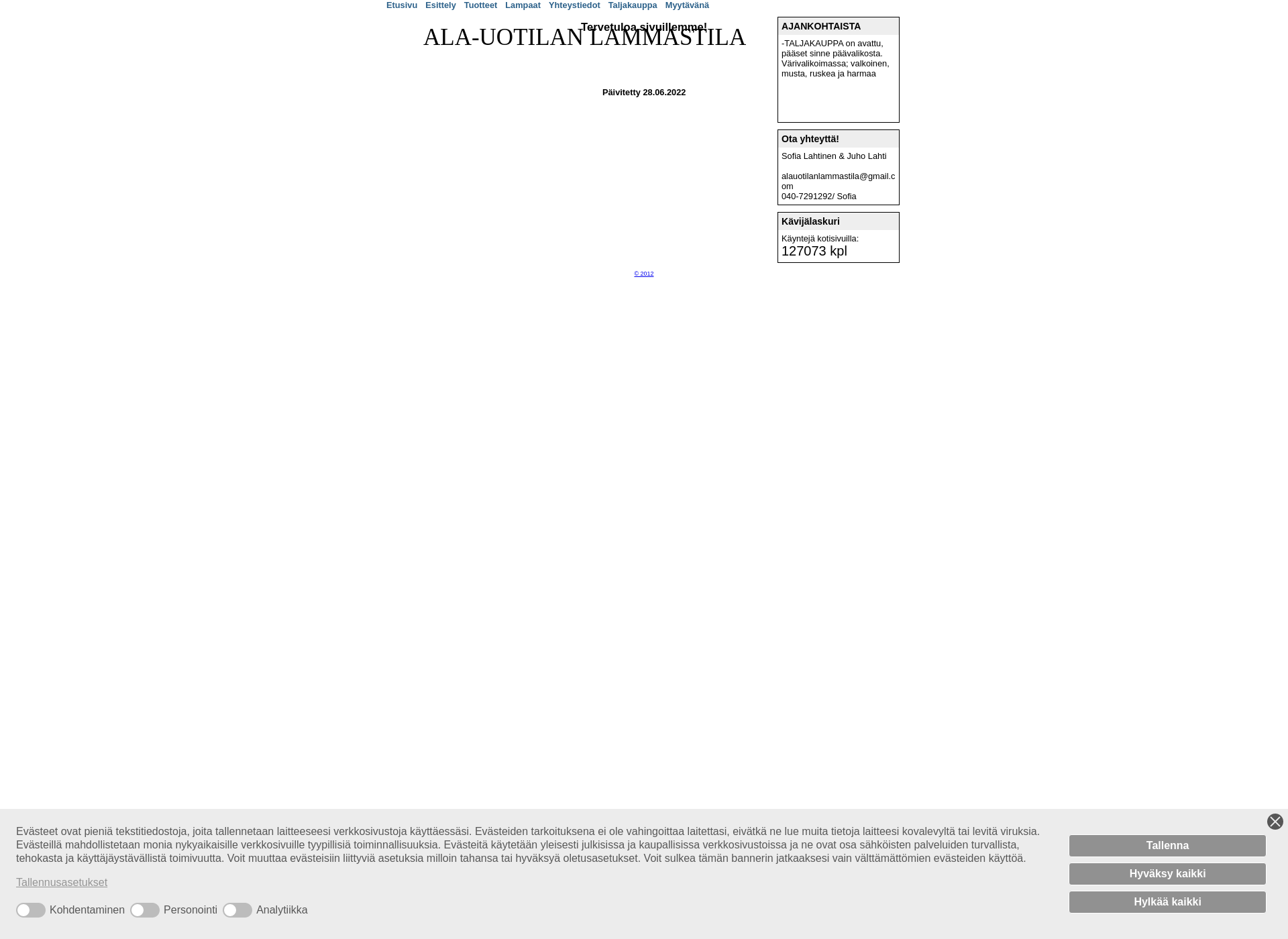 Screenshot for alauotilanlammastila.fi