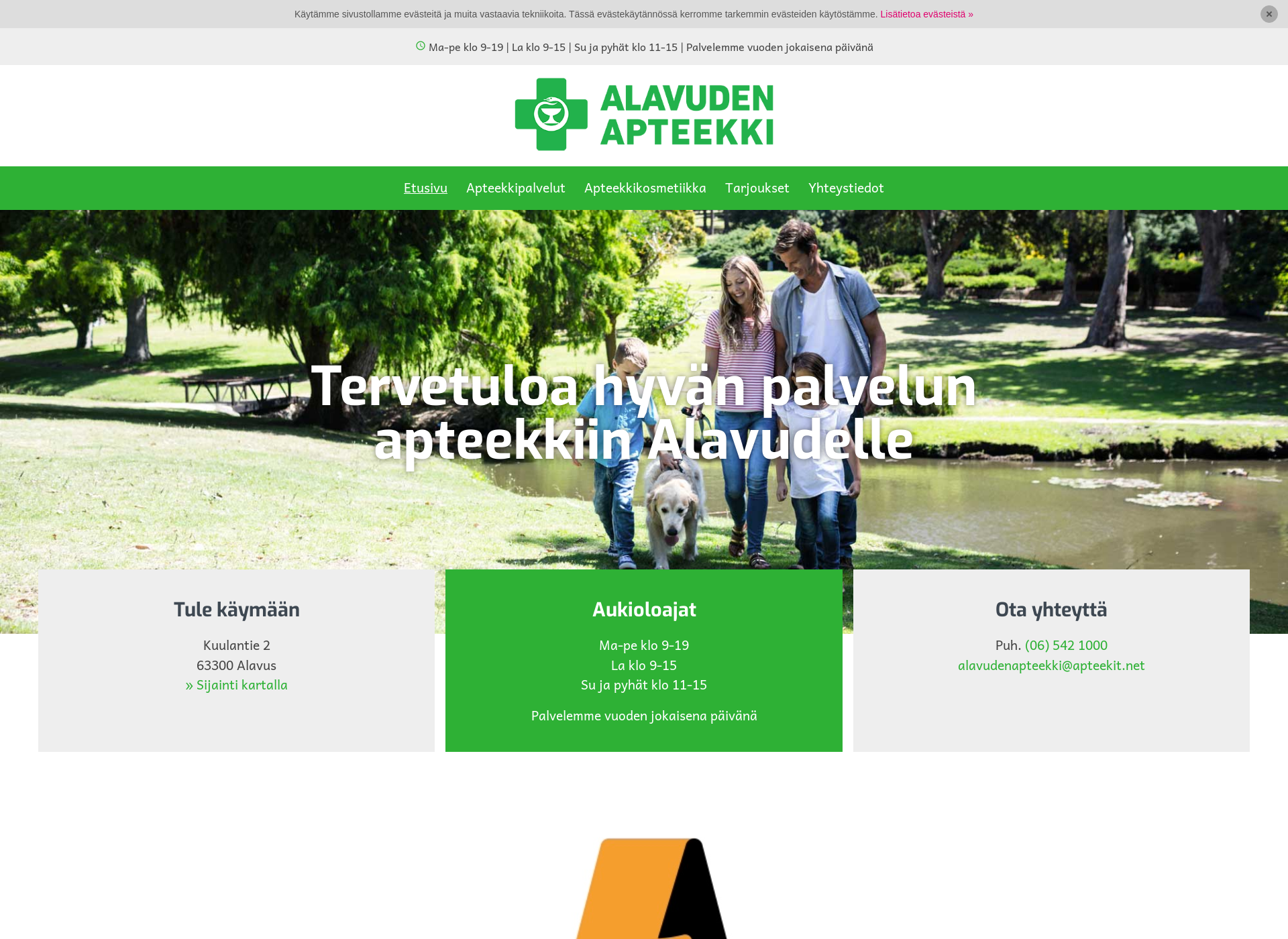 Screenshot for alavudenapteekki.fi