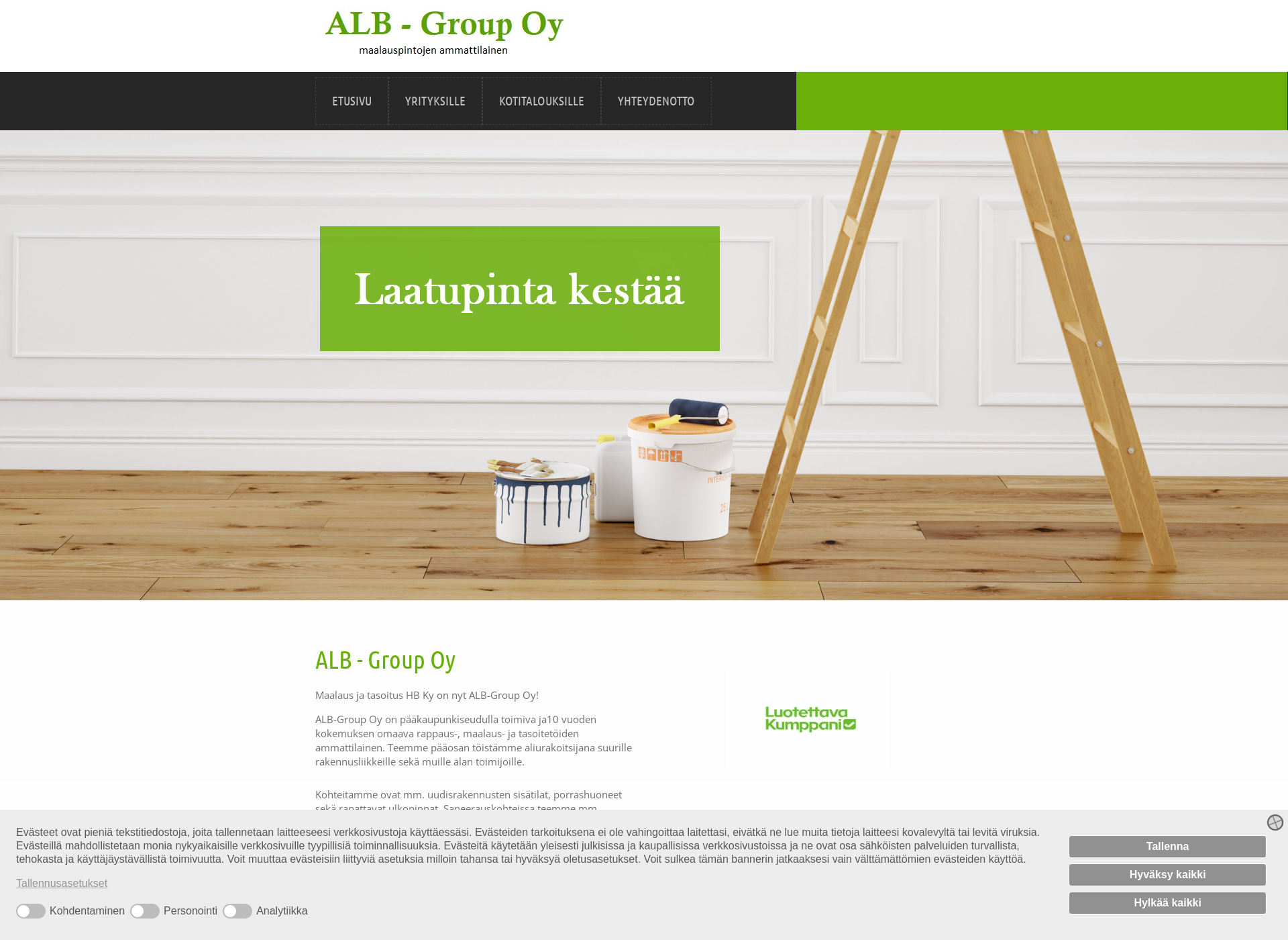 Skärmdump för alb-group.fi