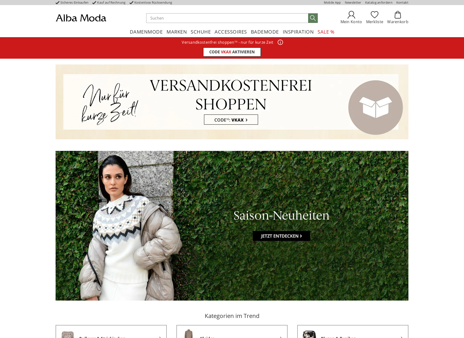 Screenshot for alba-moda.fi