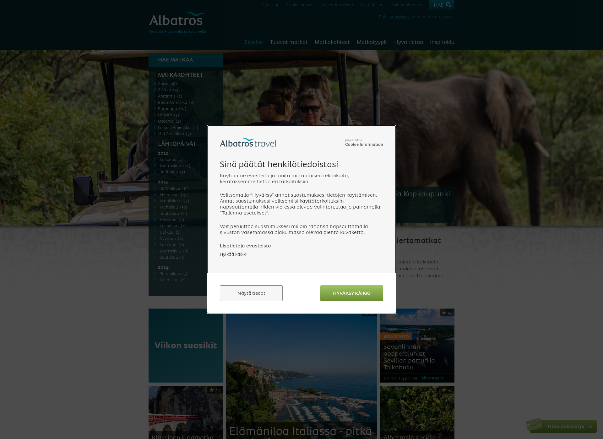 Screenshot for albatros-travel.fi